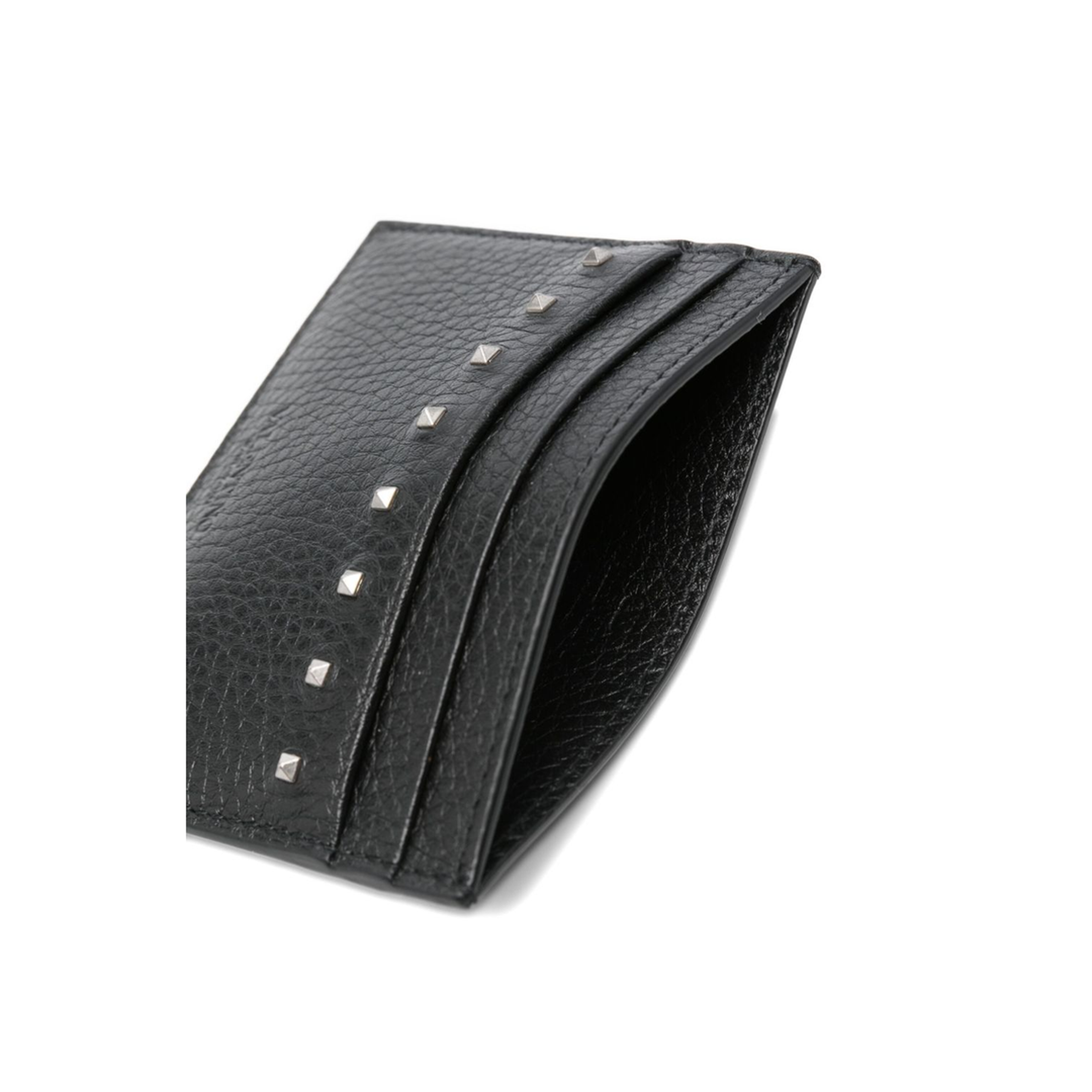 Rockstud Leather Cardholder