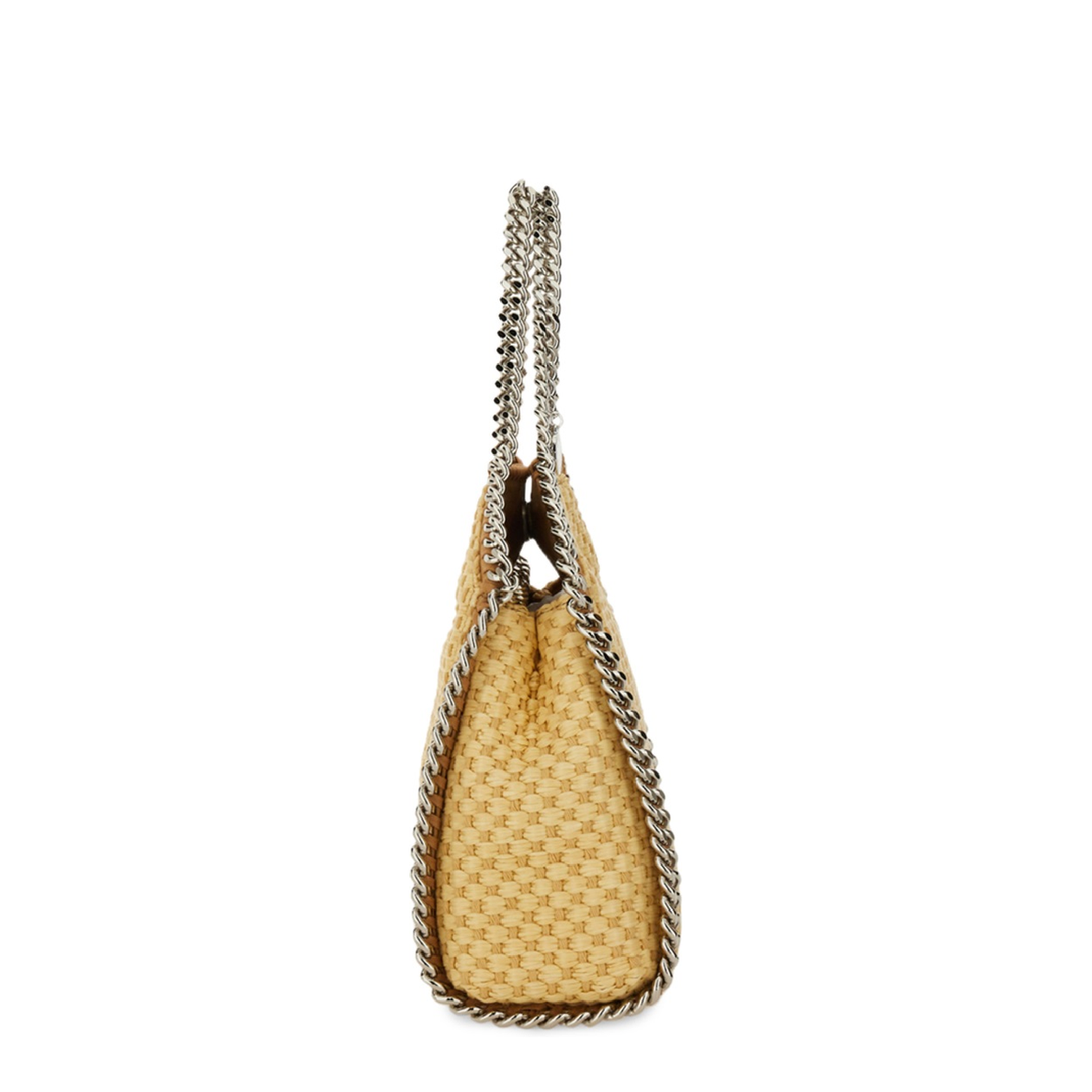 Natural Beige Falabella Woven Mini Tote Bag