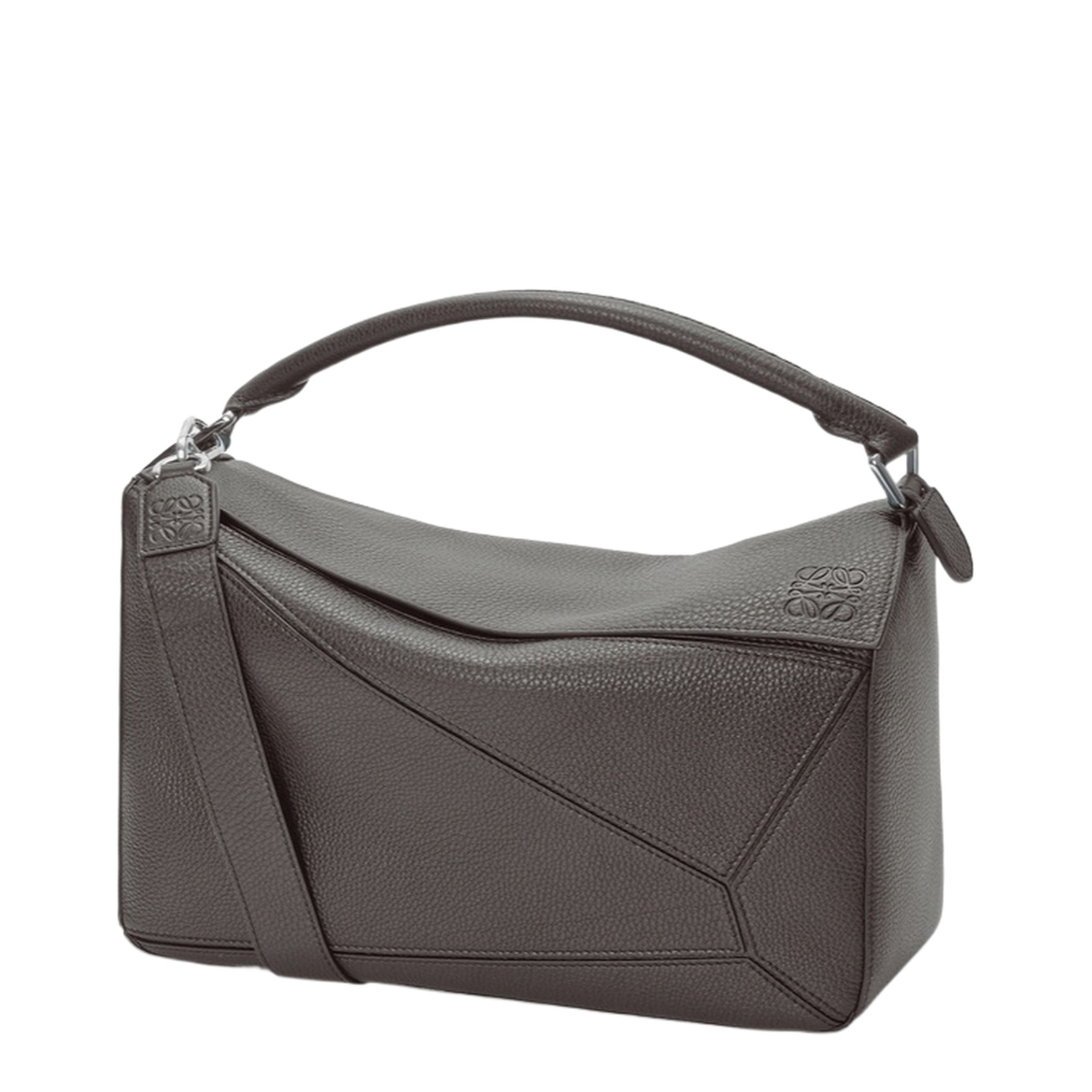 Large Puzzle Bag in Supple Grained Calfskin Brown