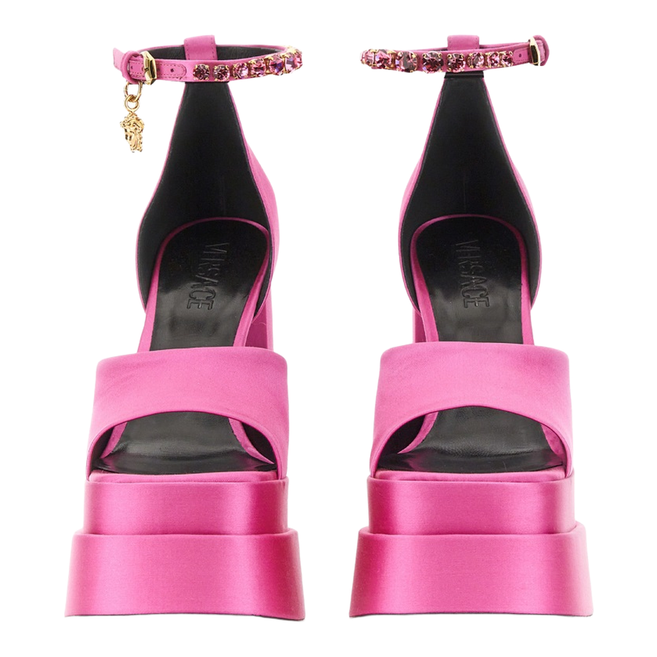 Medusa Charm Platform Sandals