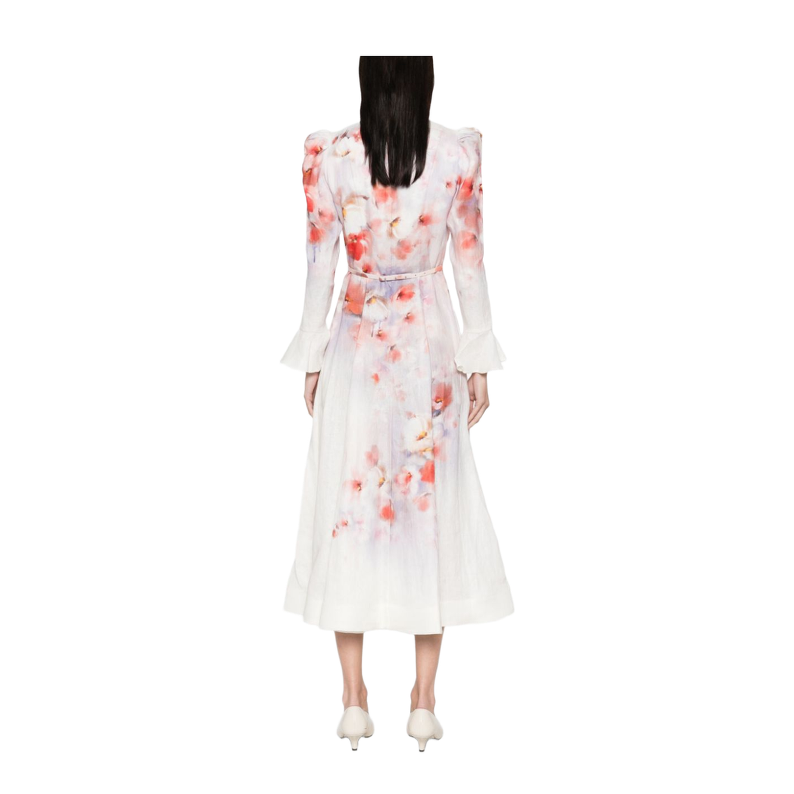 Crush Printed Linen Long Dress
