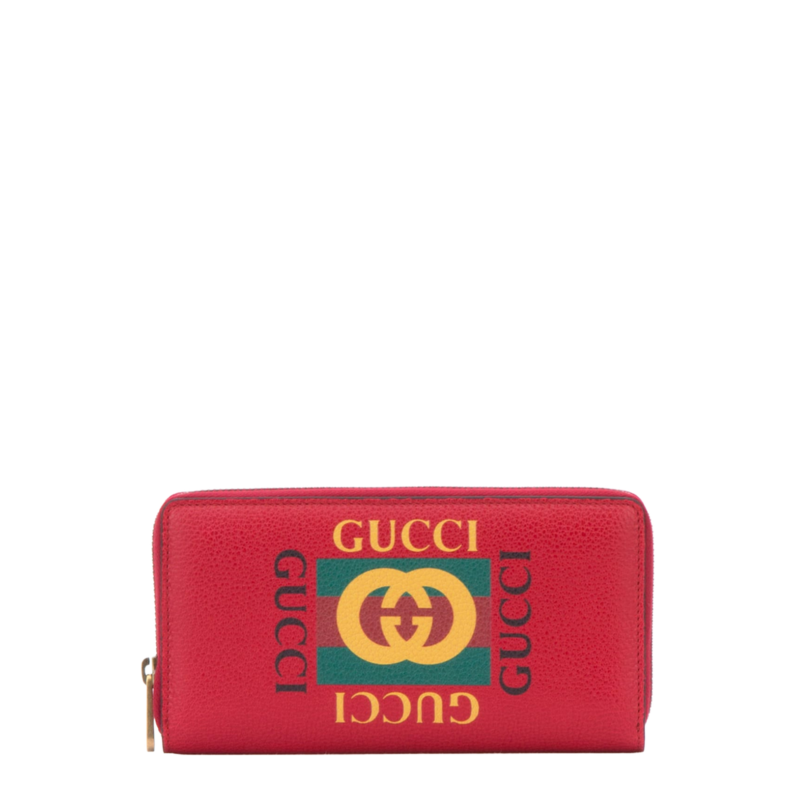 Red Printed Zipper Wallet