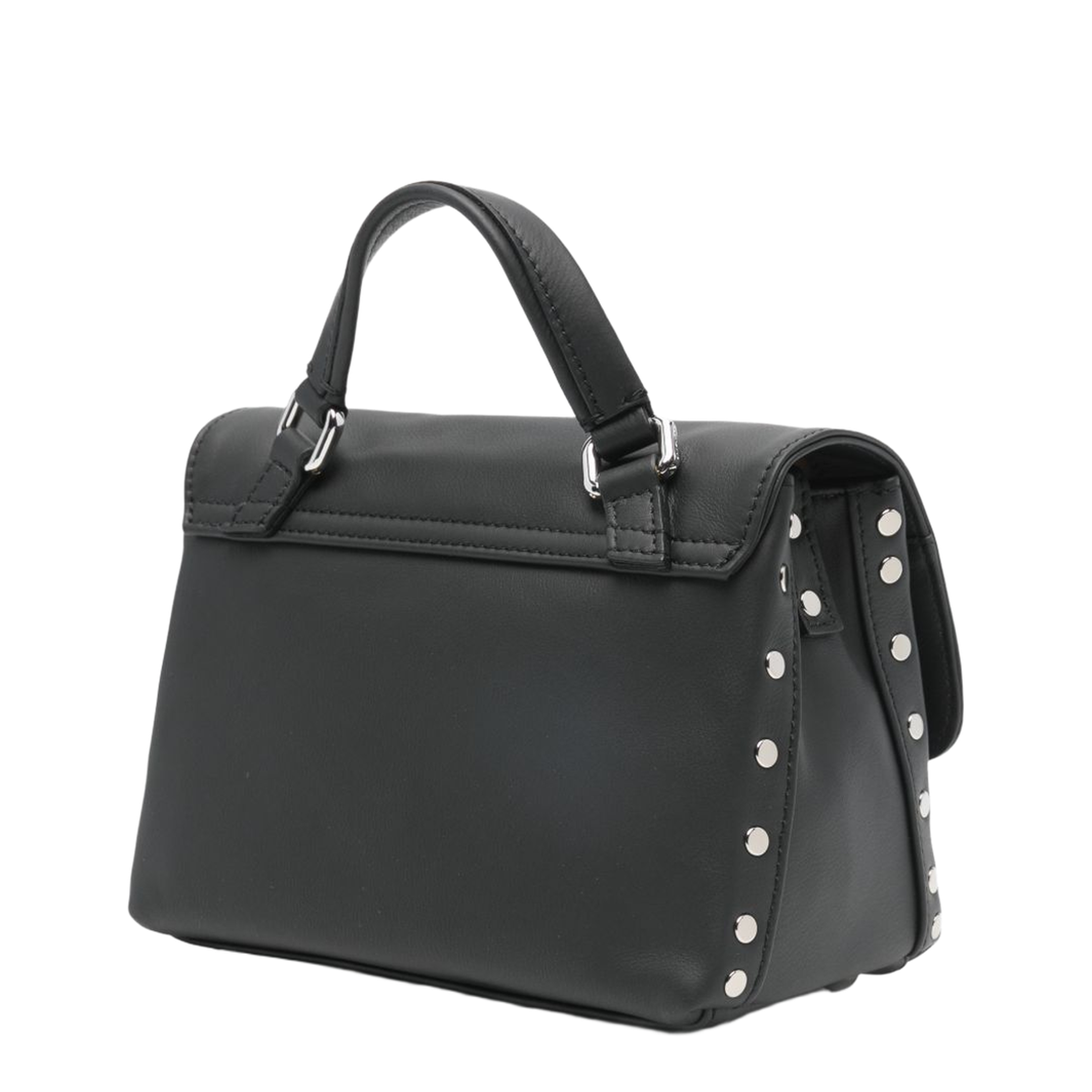 Postina Calfskin Messenger Bag - Black Nero