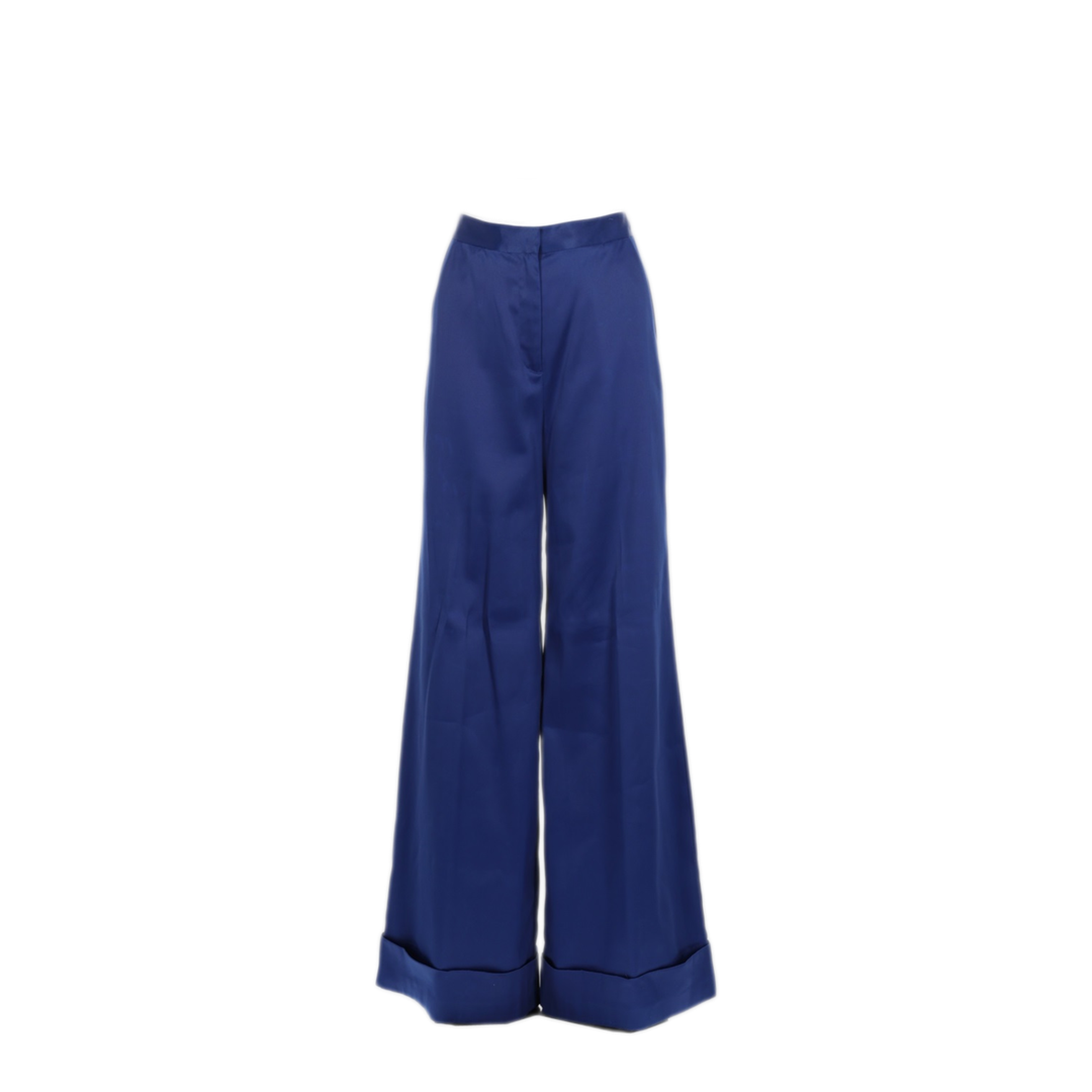 MAYFEYR - Self Portrait - Wide Leg Trousers In Satin - SP17127BBLUE