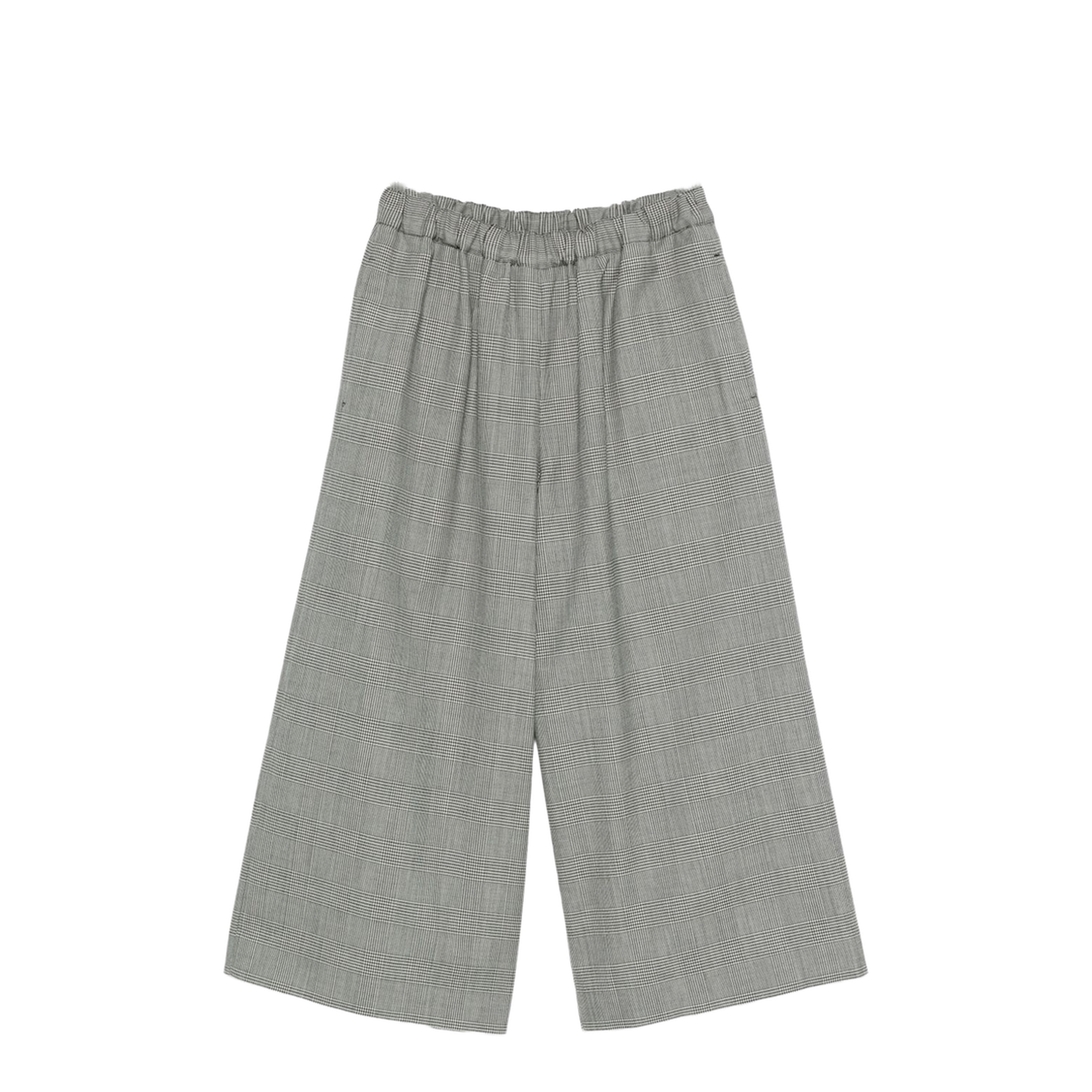 Beige Checked Pattern Trousers