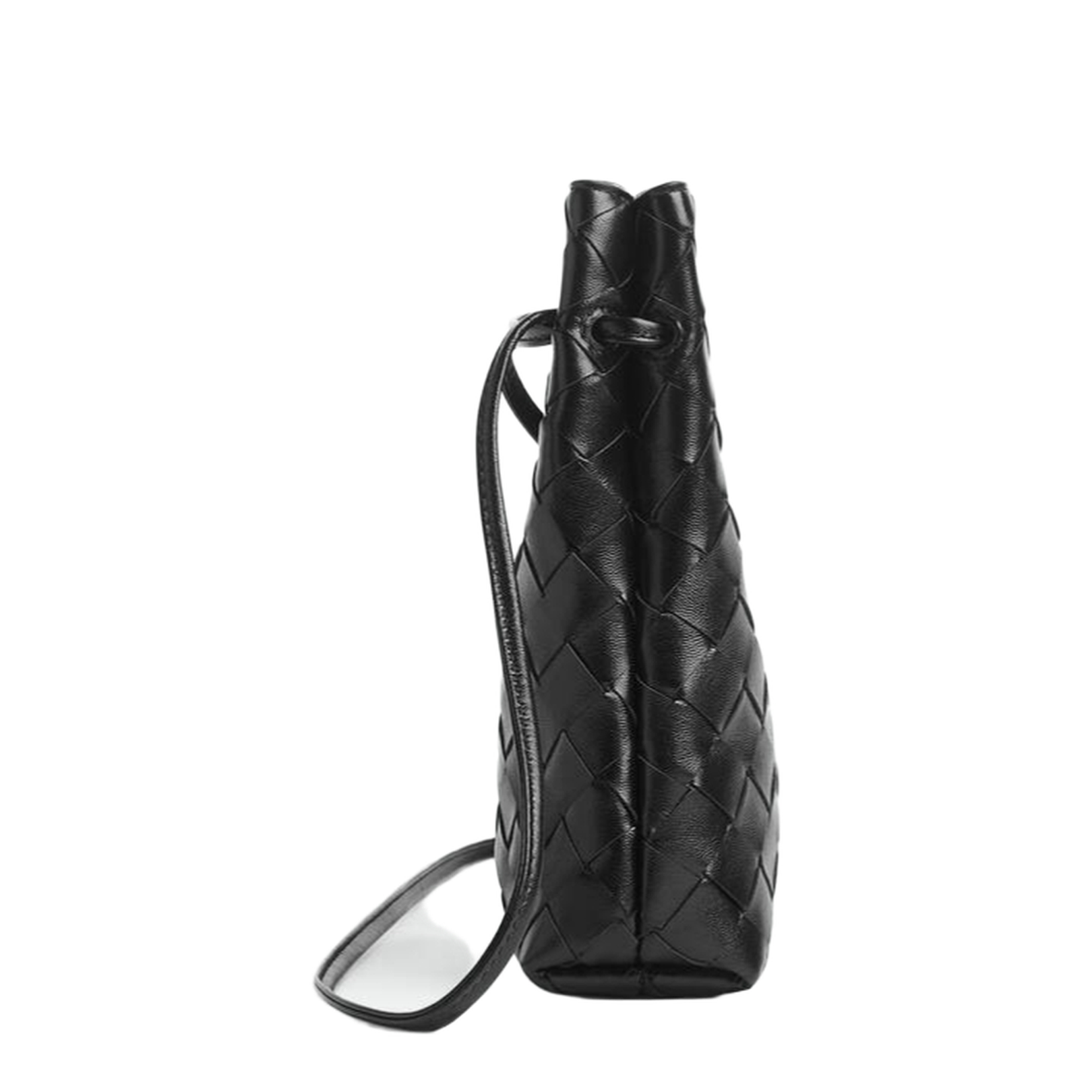 Andiamo Leather Bucket Bags - Black