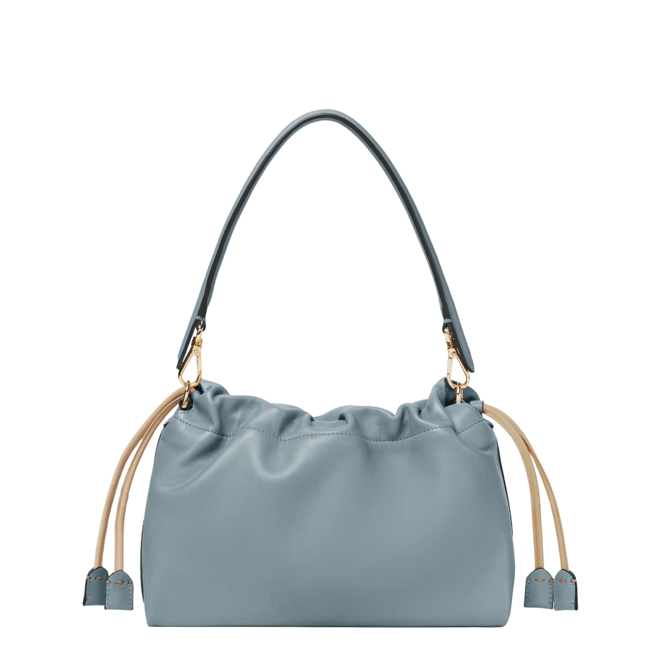 Mamma Baguette Medium Leather Shoulder Bag - Light Blue