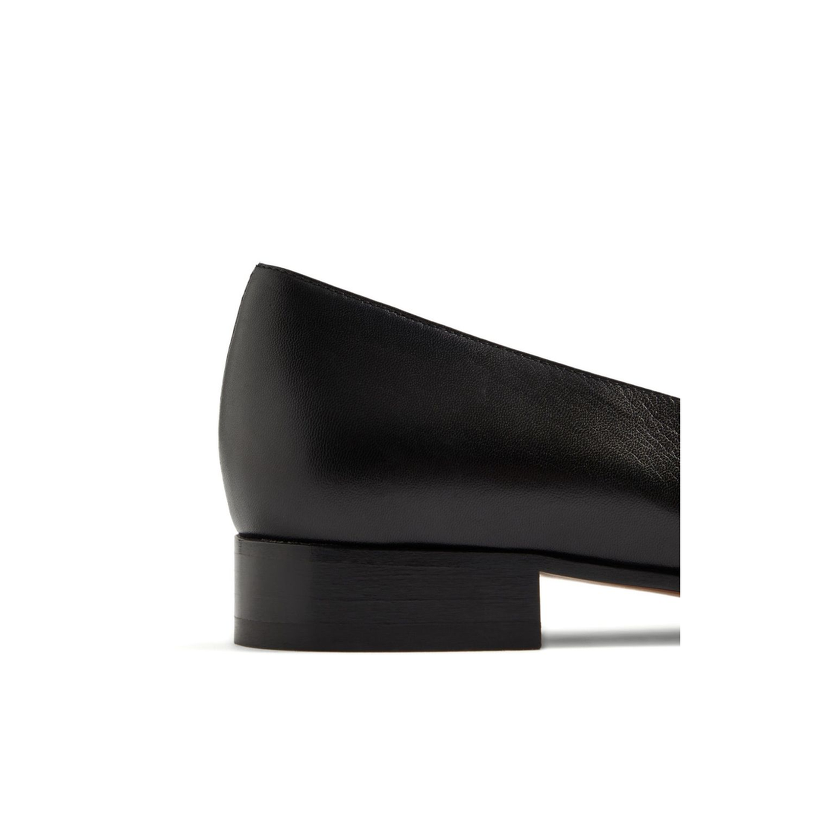 Black Square Toe Flat Sole