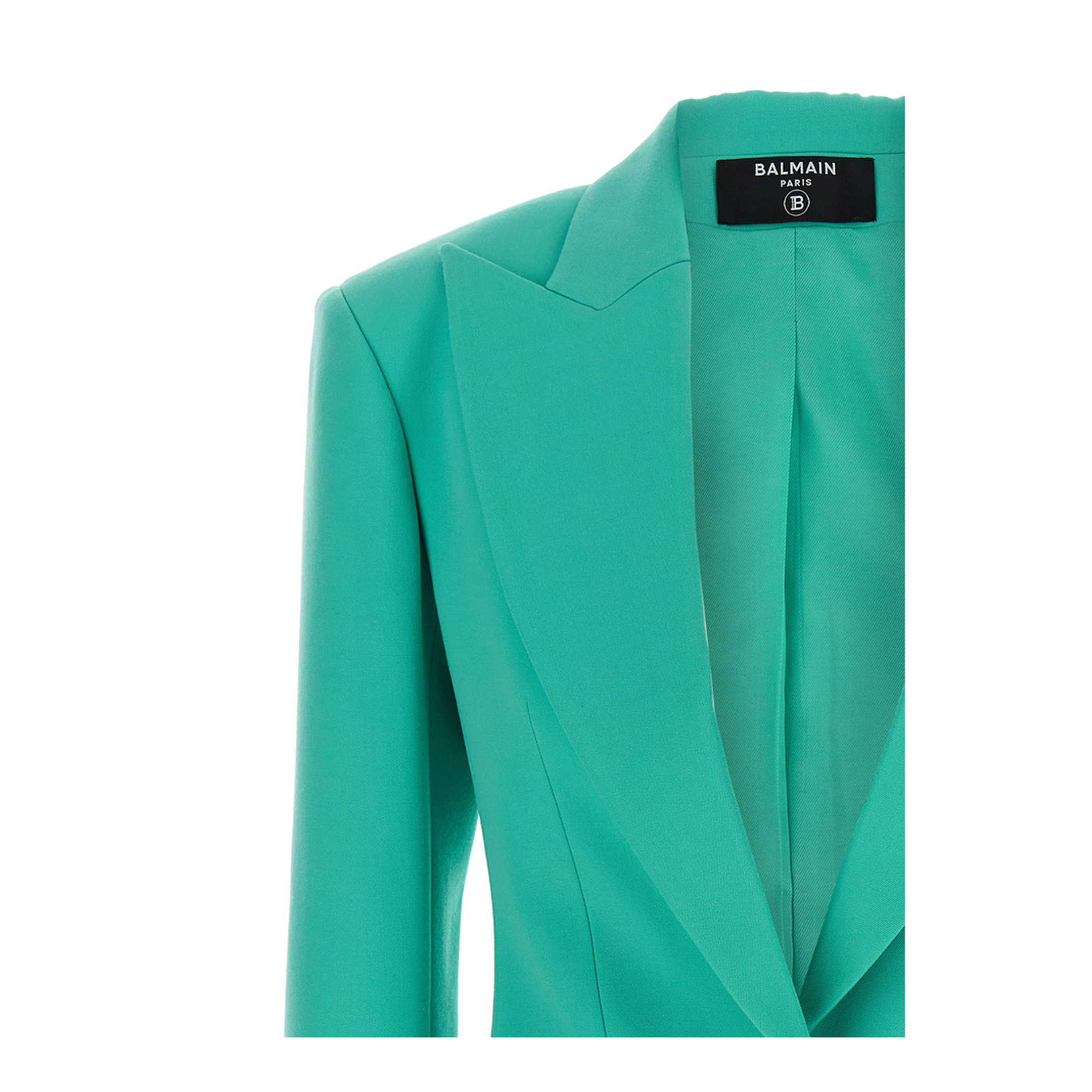 Logo Button Double-Breasted Blazer