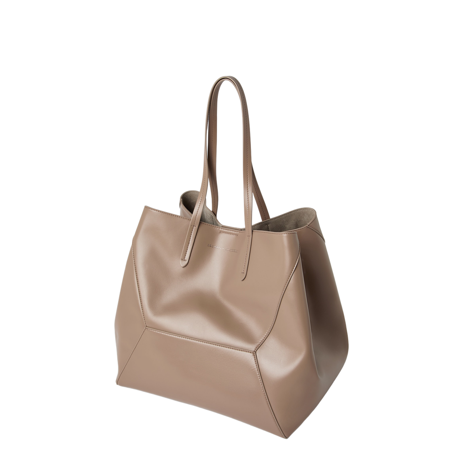 Large Calfskin Duo Bag in Hazelnut