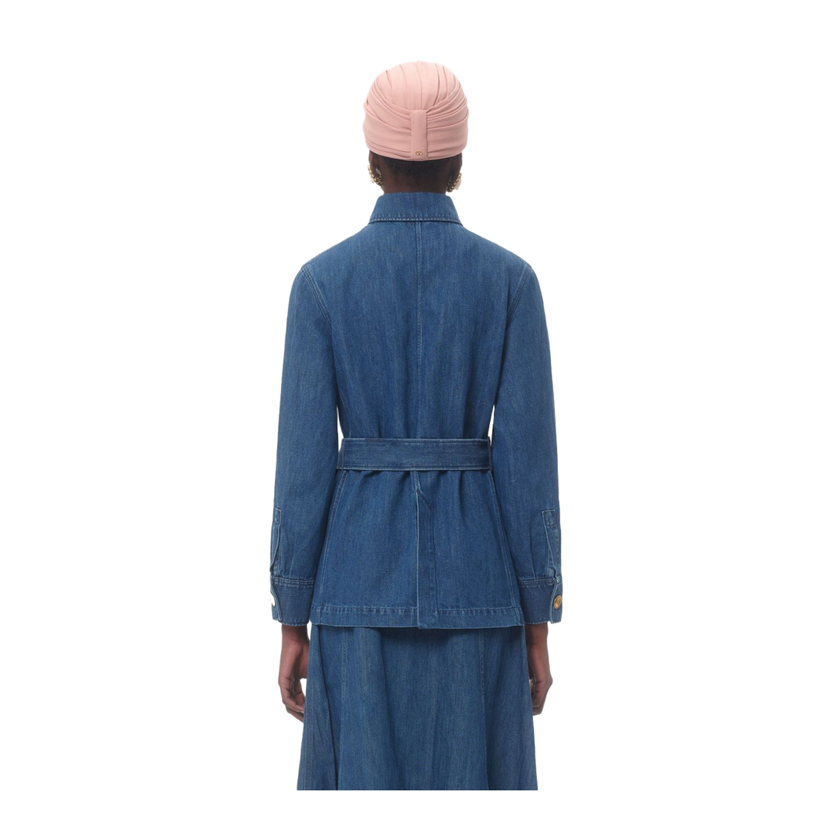 Indigo Blue Coat with Belt