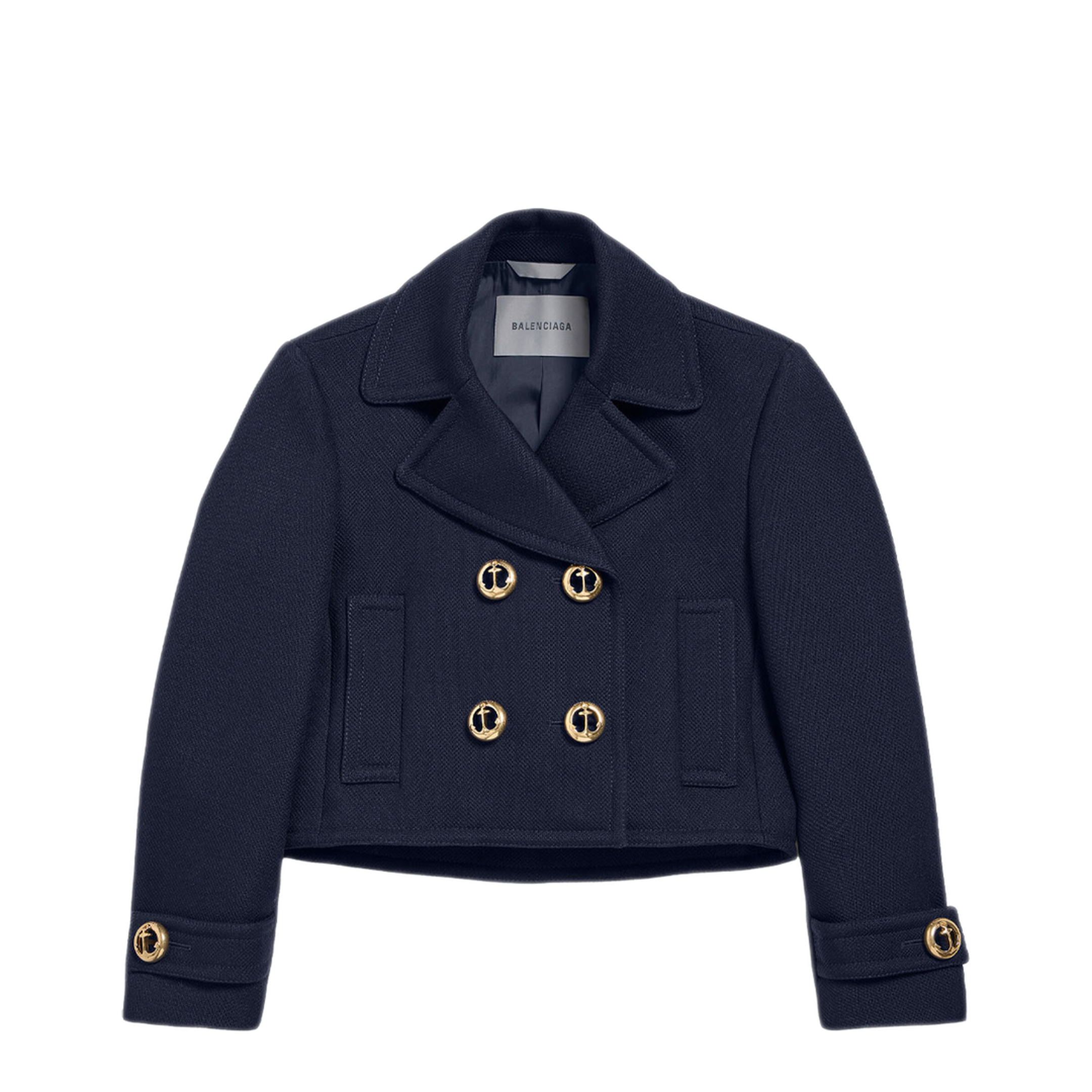 MAYFEYR - Balenciaga - Cropped Peacoat In Textured Wool - A002D7TUU168065