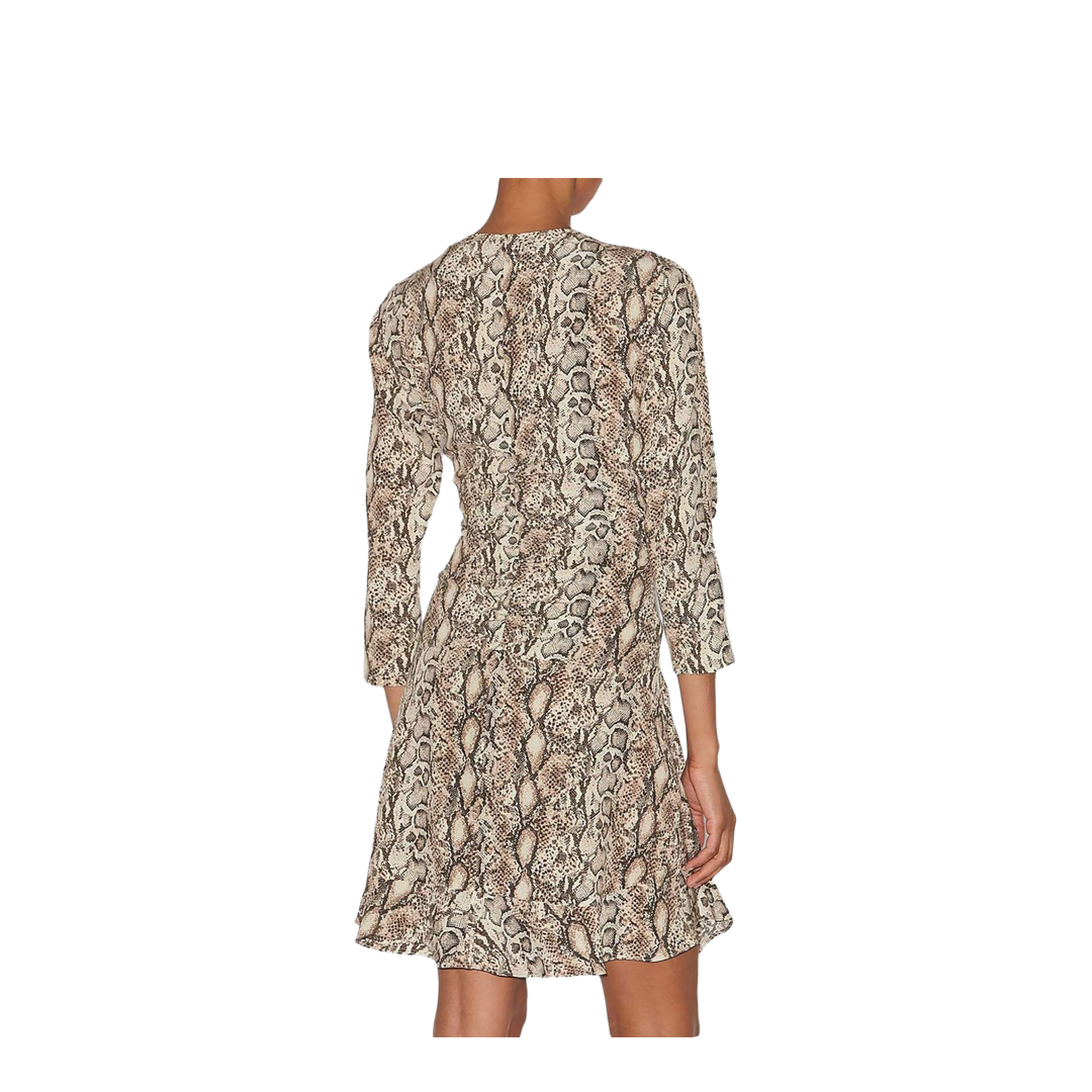 Beige Snakeskin Print Dress