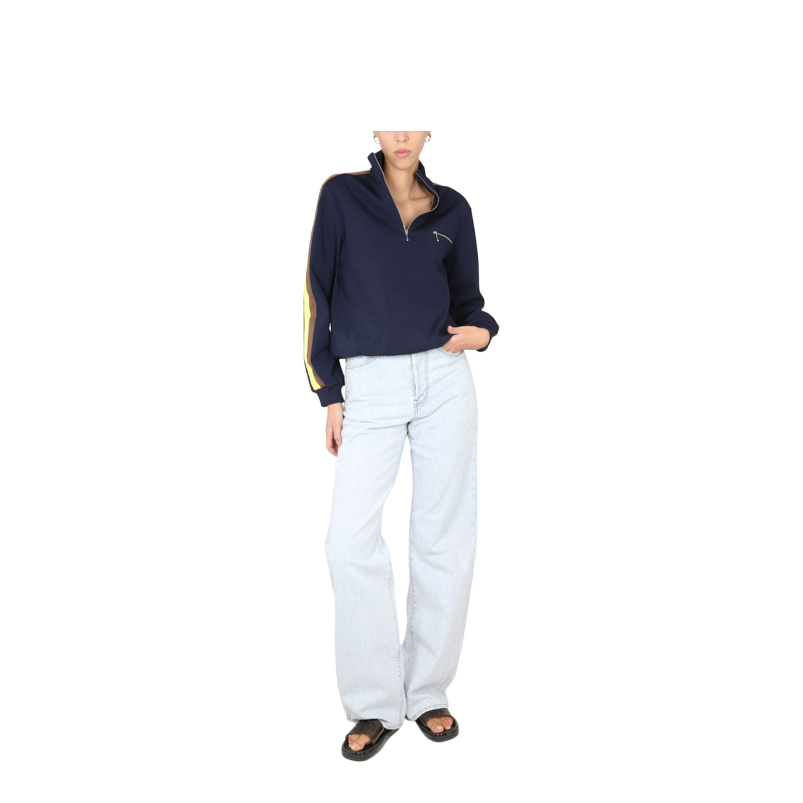 Sweatshirt With Front Zipper