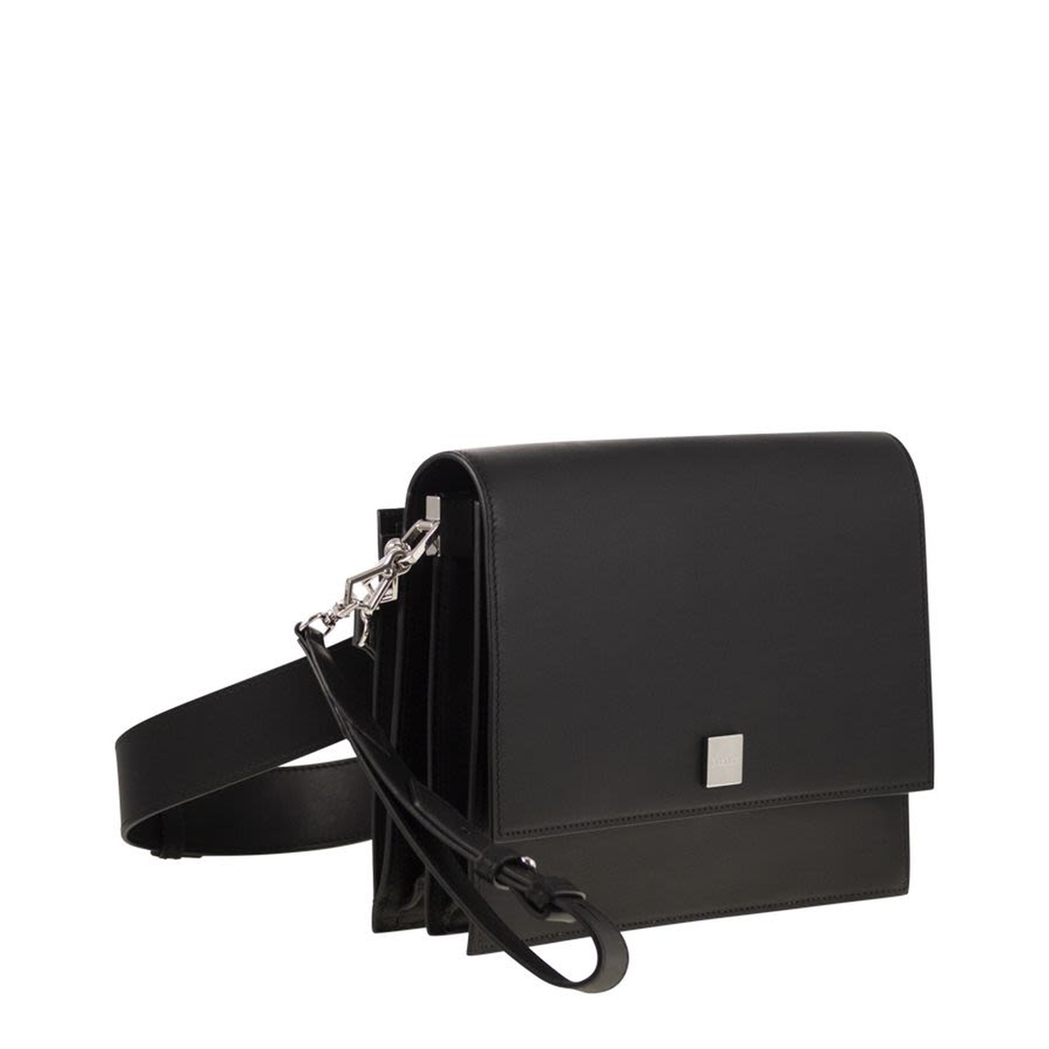 Biancaroughs Medium Leather Crossbody Bag Black