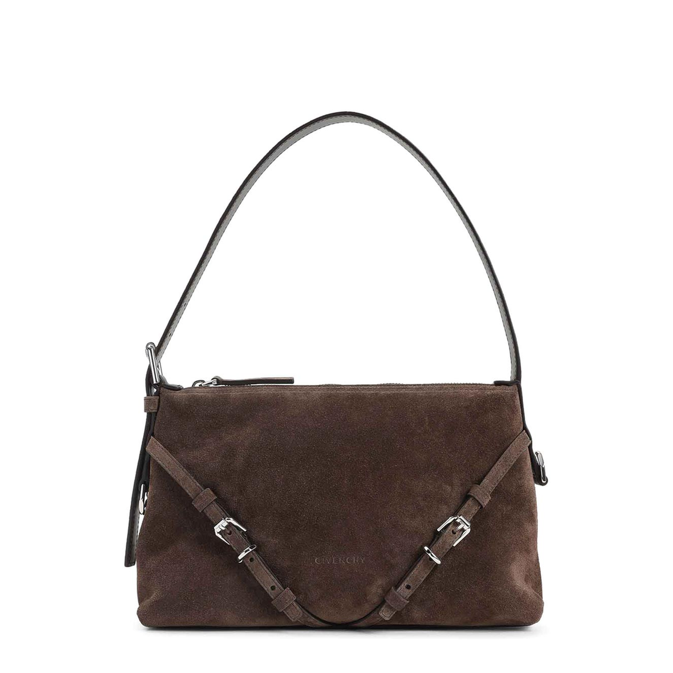 Mini Voyou Shoulder Bag Suede Brown