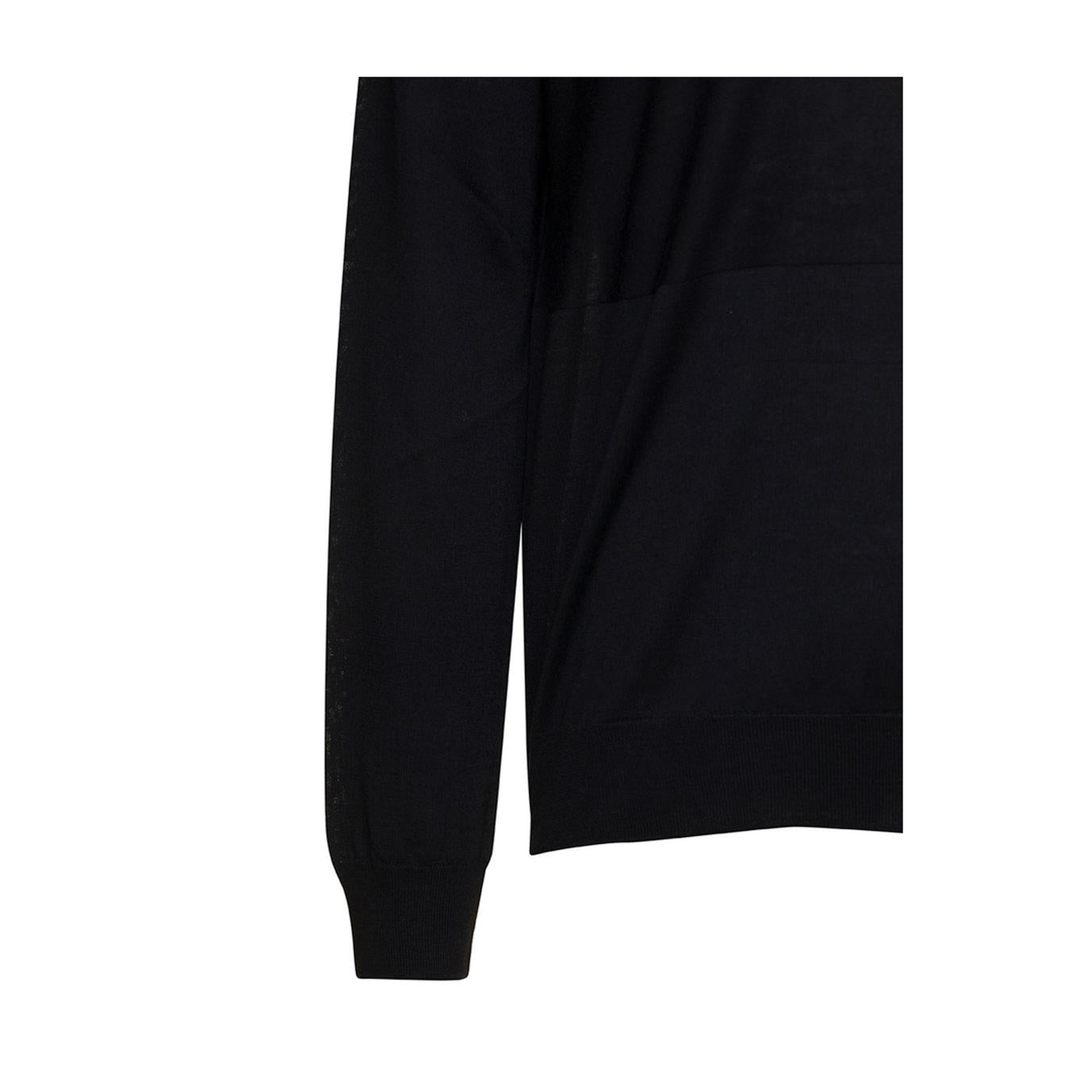 Black Crewneck Wool Knit