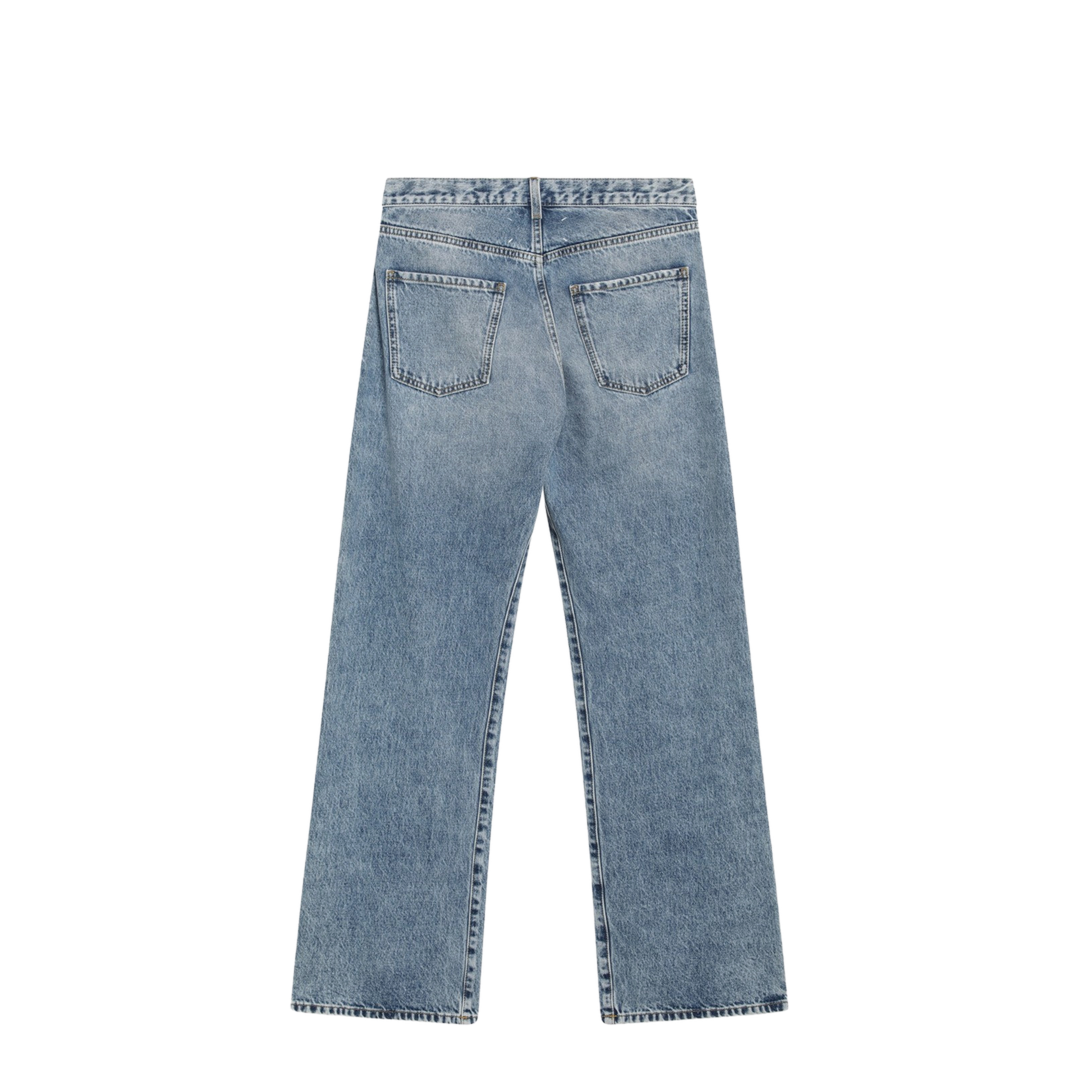 Blue Jeans with Contrast Pockets