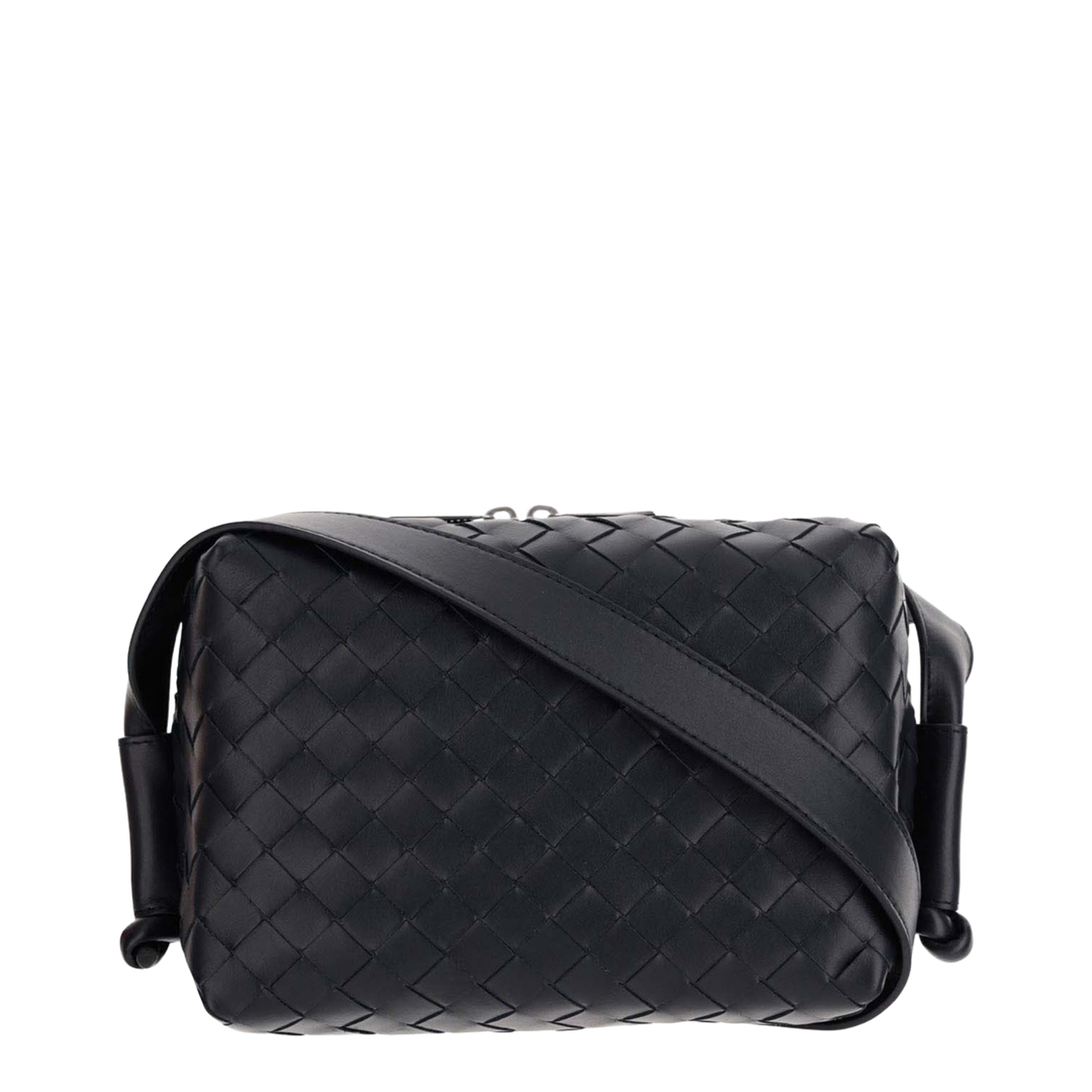 Intrecciato Leather Camera Bags - Black