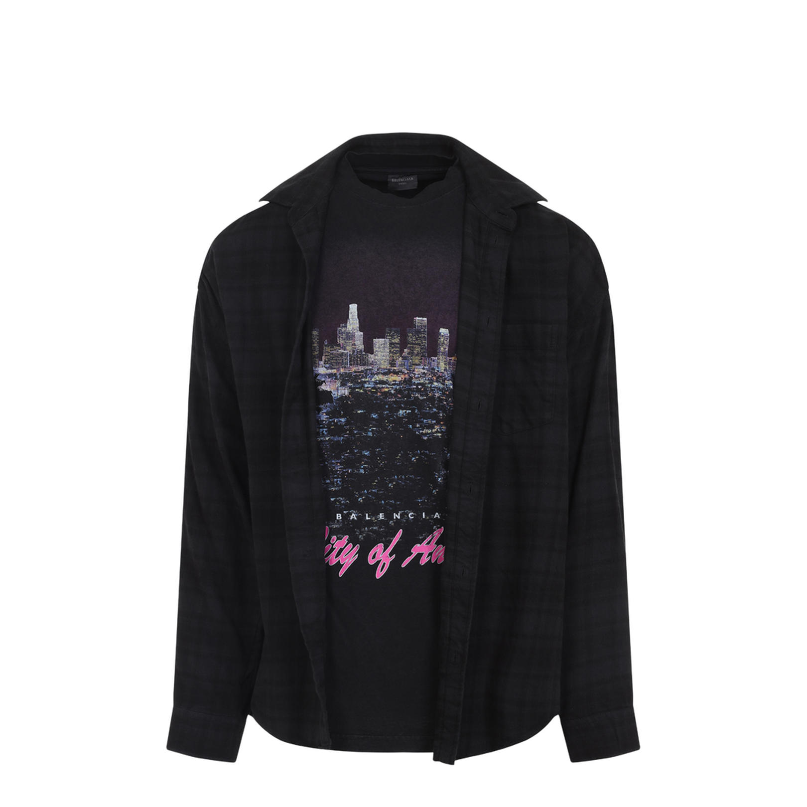 Layered Shirt in Black
