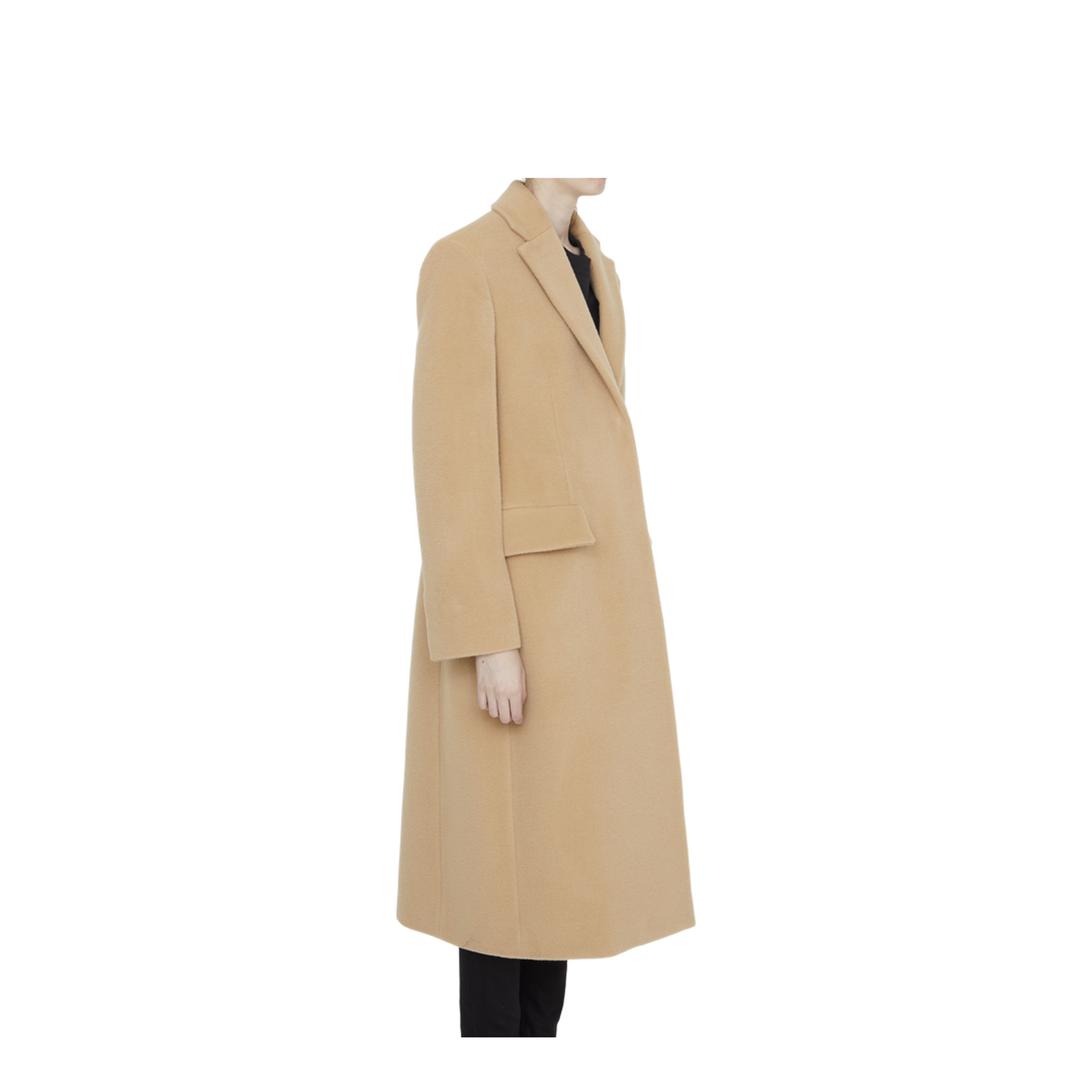 Single-breasted wool coat