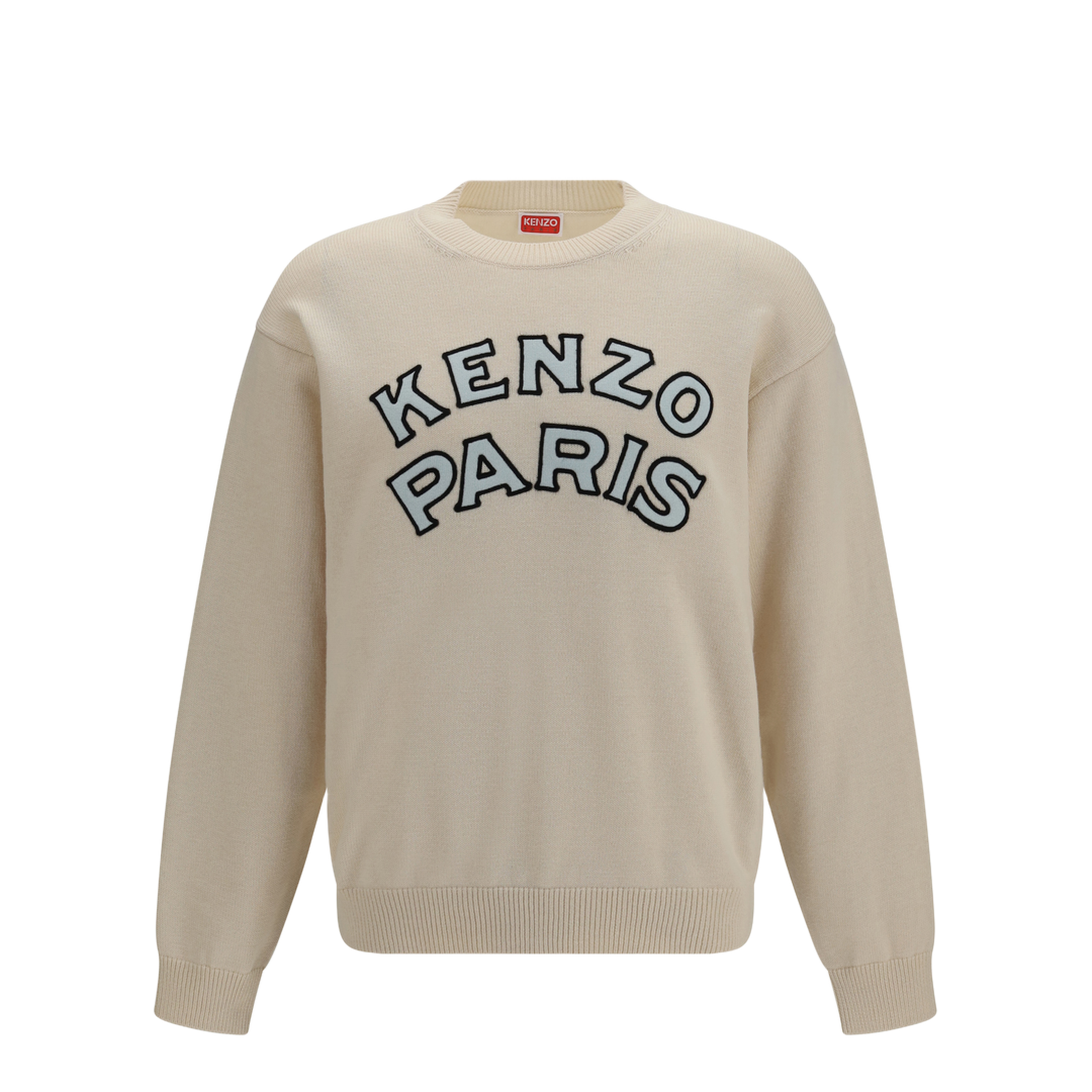 MAYFEYR - Kenzo - Emblem Embroidered Wool And Cotton Sweater - FG65PU8223EW