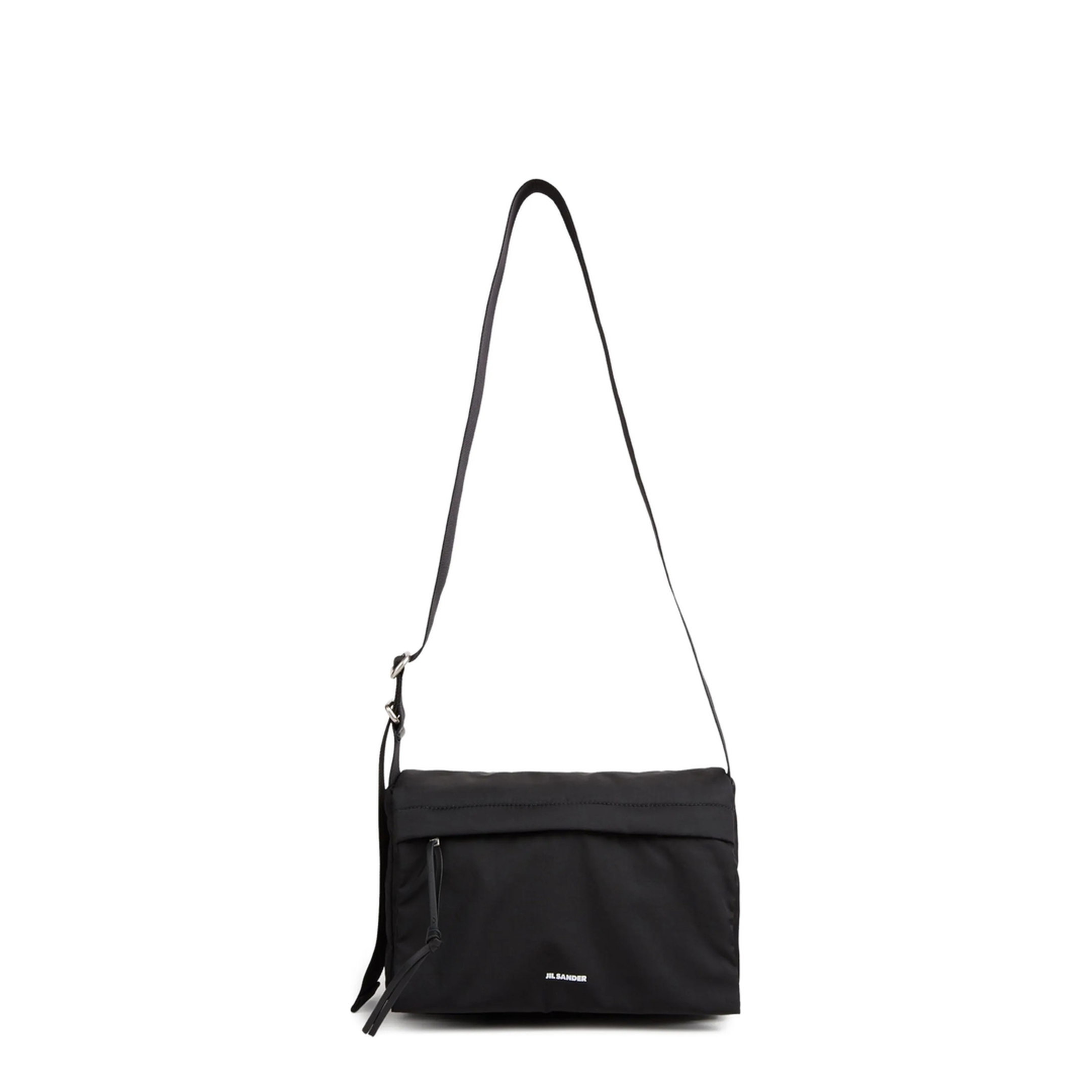 Logo Leather Shoulder Bag - Black