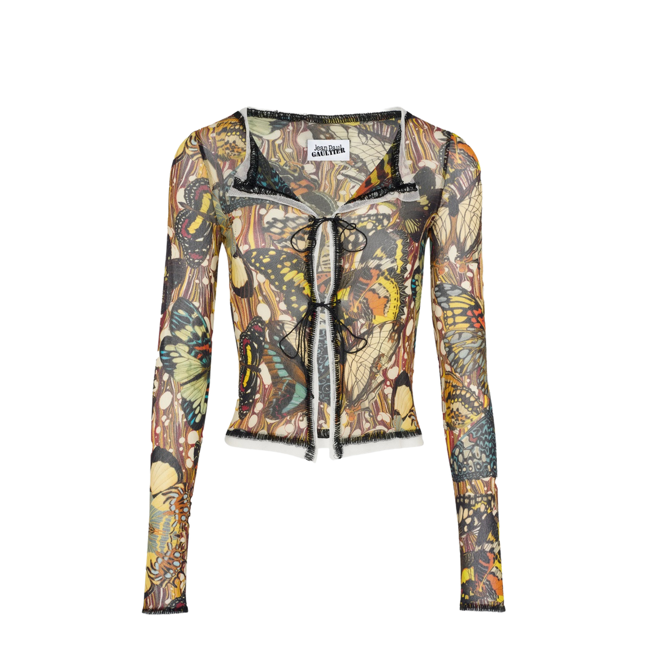 Cardigan with Bow Tie Print