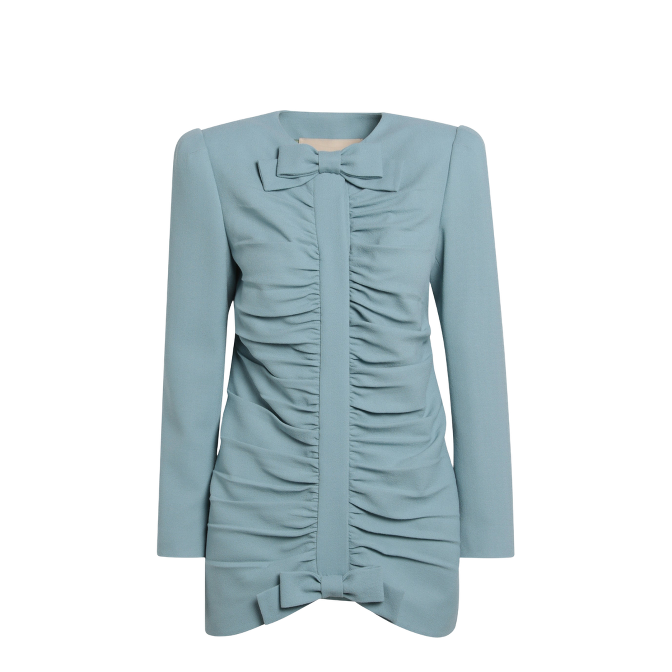 Light Blue Crispy Light Wool Jacket