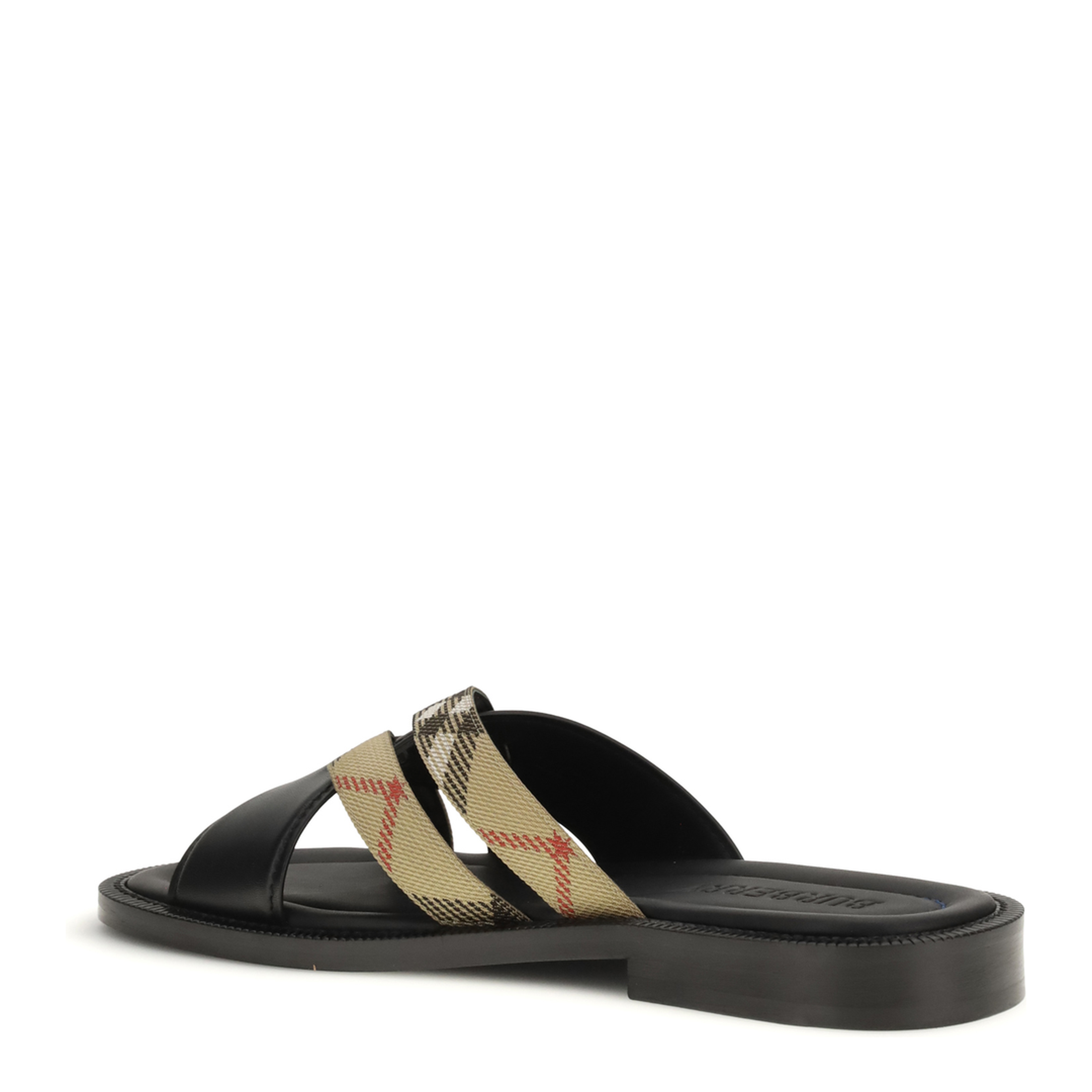 MAYFEYR - Burberry - Drift Leather And Check Sandals - 8118779