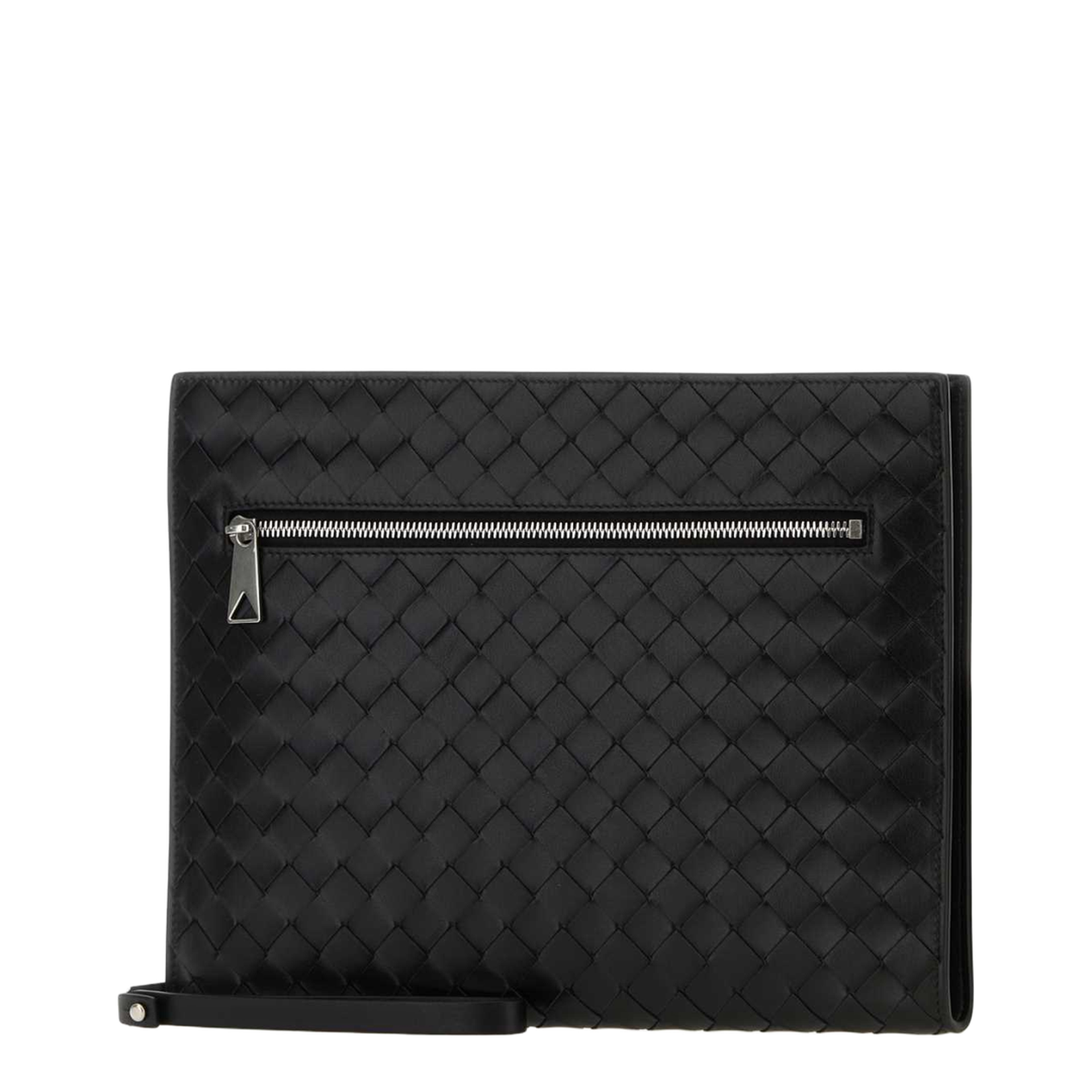 Intrecciato Leather Document Case - Black