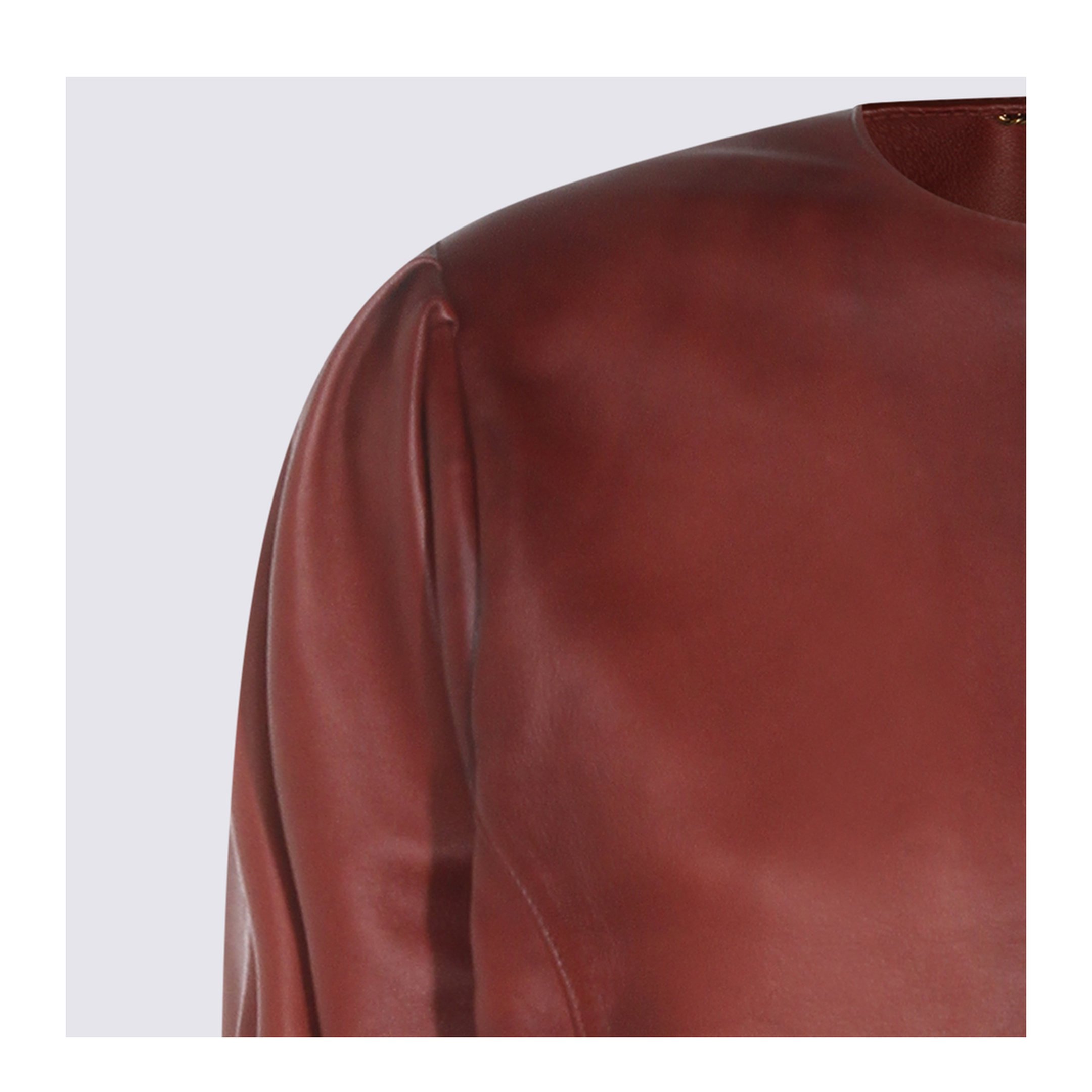 Short Burgundy Jacket in Plongé Nappa Leather