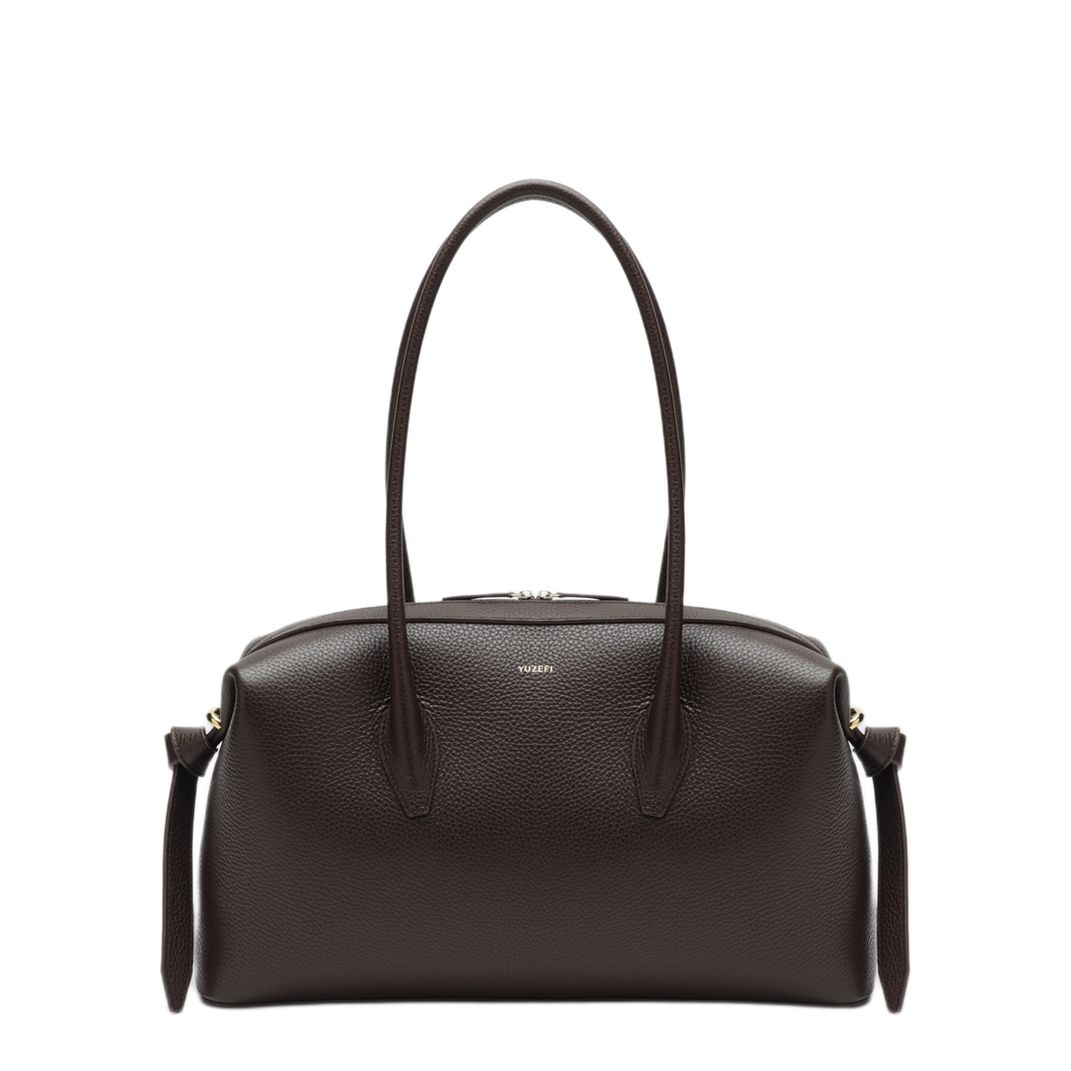 MAYFEYR - Yuzefi - Brioche Duffle Bag In Espresso Pebble Grained Leather - BRIOCHEDUFFLELEES