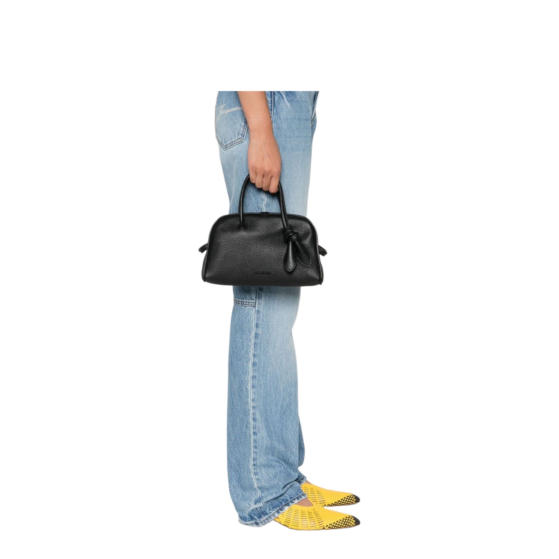 Le Petit Turismo Grained Calfskin Bowling Bag - Black