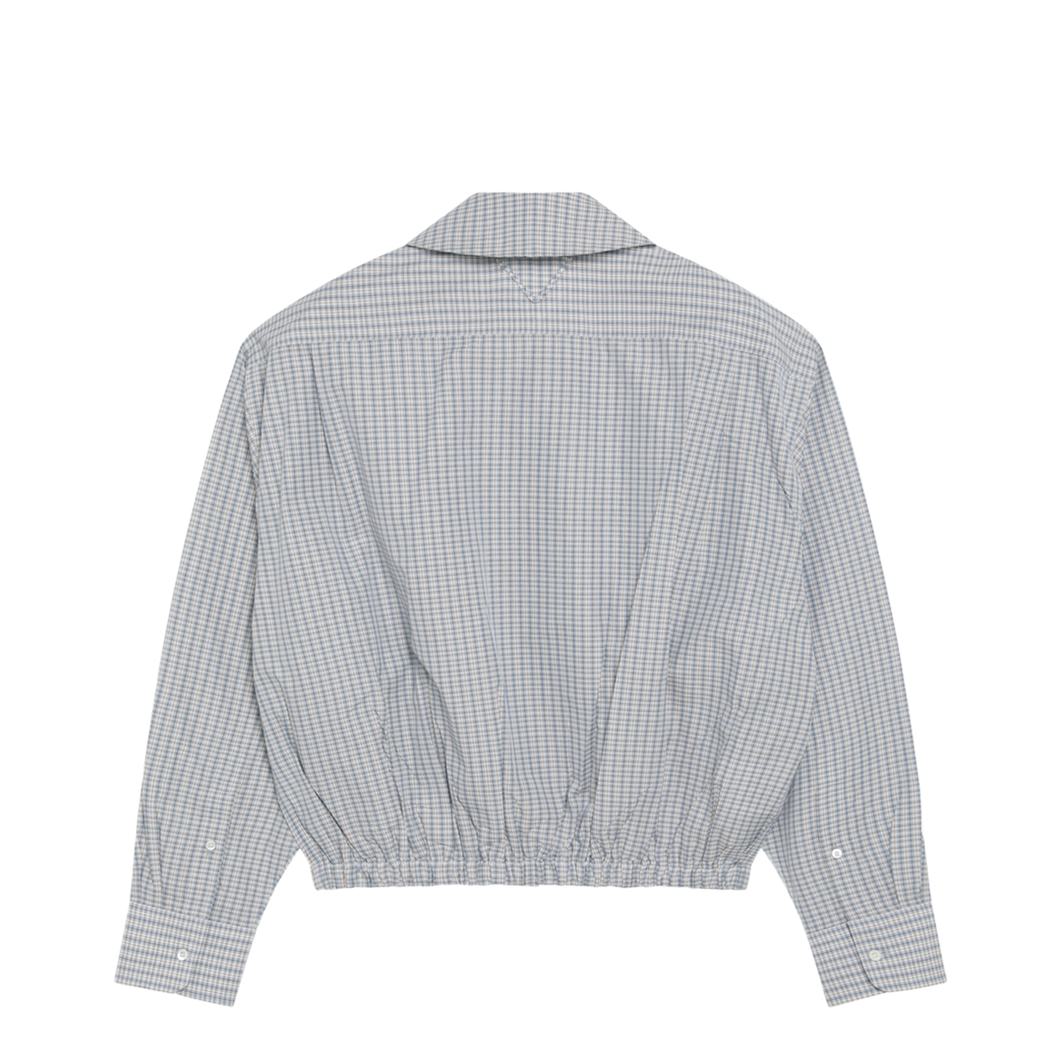 MAYFEYR - Prada - Sand-Colored Check Cotton Shirt With Scarf - P484IXOOO6134F0TYG