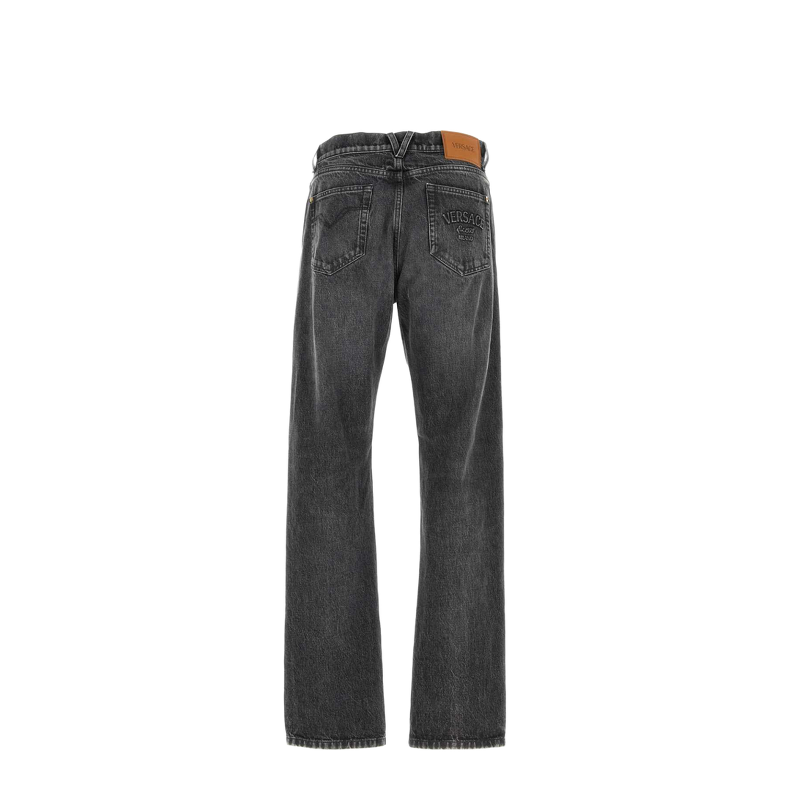 Cotton Denim Jeans With Logo