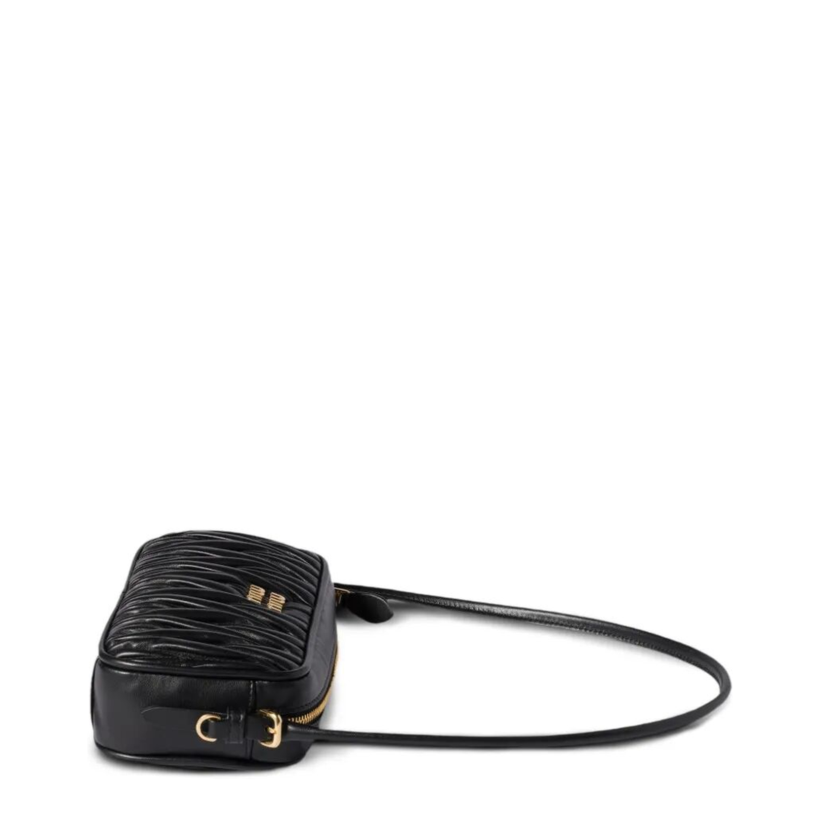 Black Matelassé Nappa Leather Pouch
