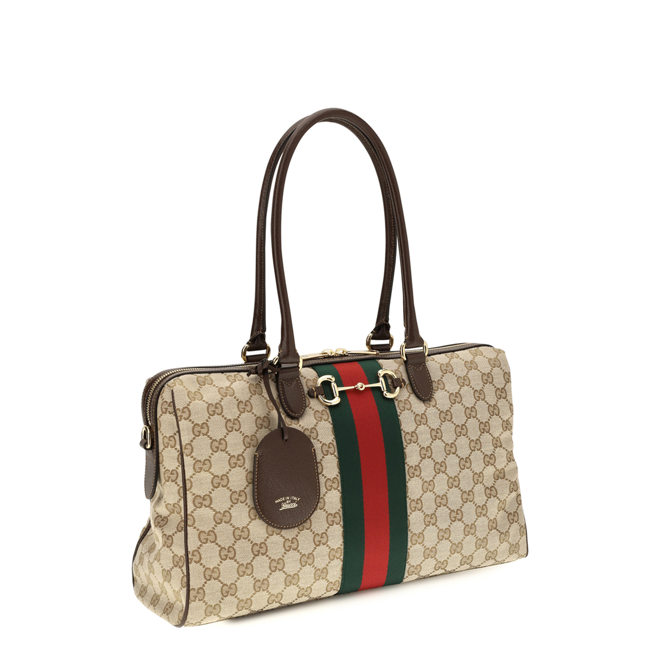 MAYFEYR - Gucci - Large Horsebit Web Top Handle Bag - 866734FAFV9