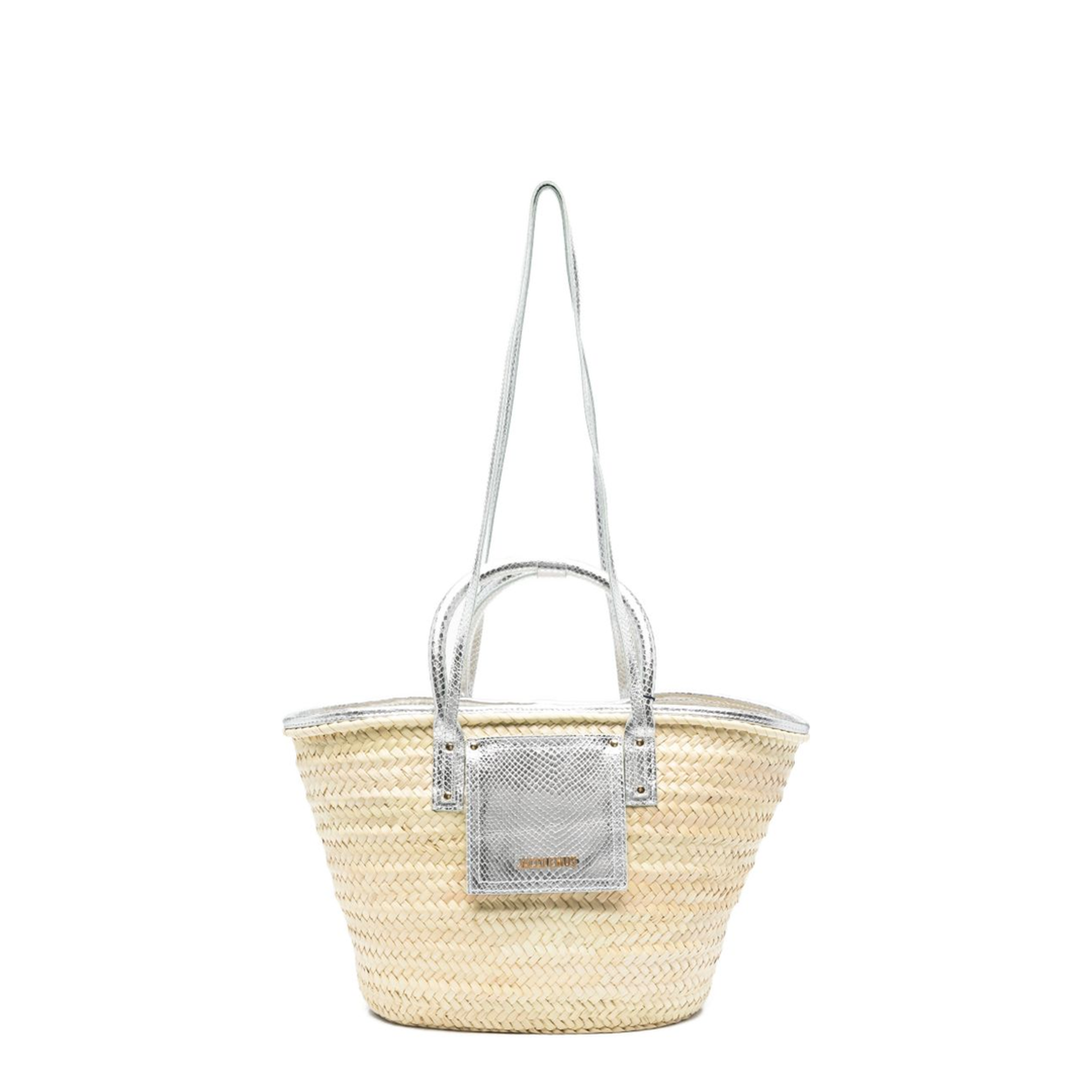 MAYFEYR - JACQUEMUS RESORT - Woven Construction Silver Basket Bag - BAW00045AC05A06980