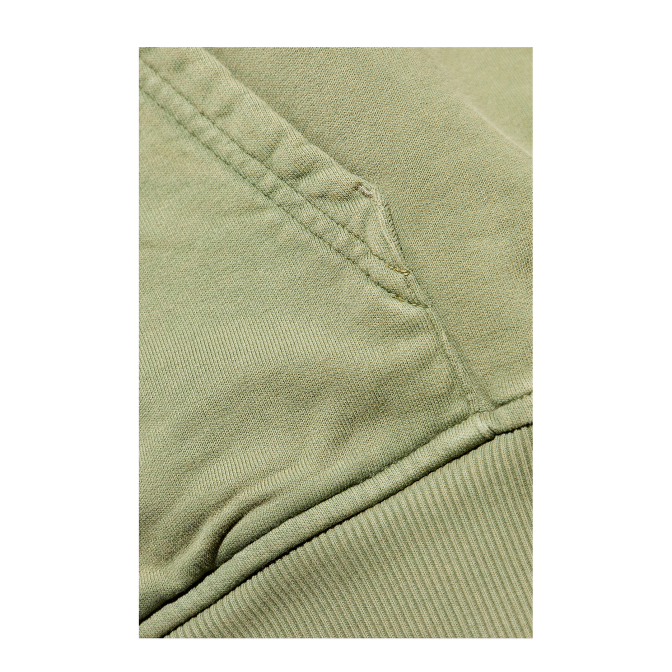 Vintage Embroidered Hoodie Olive Green