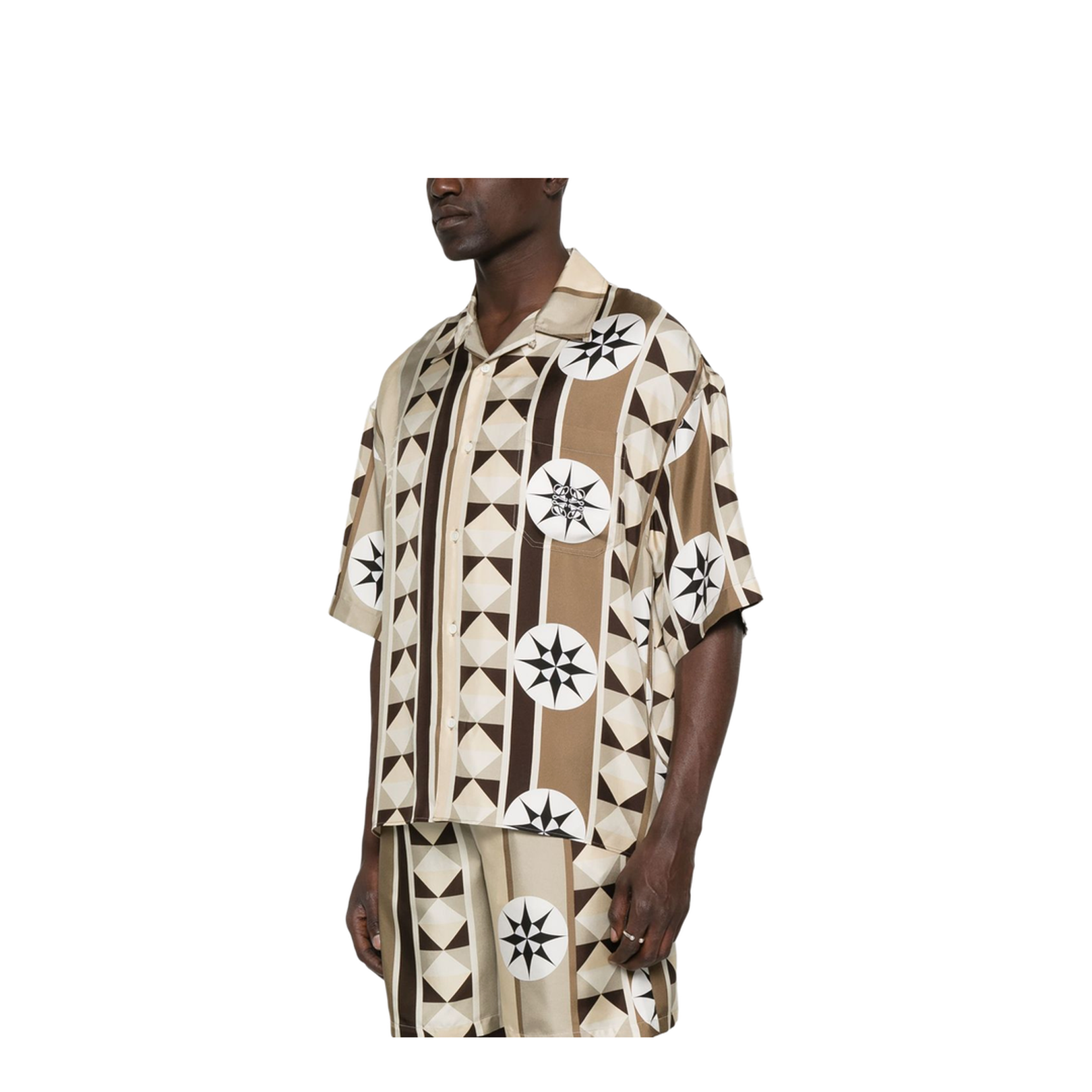 Short Sleeve Shirt in Silk Multicolor