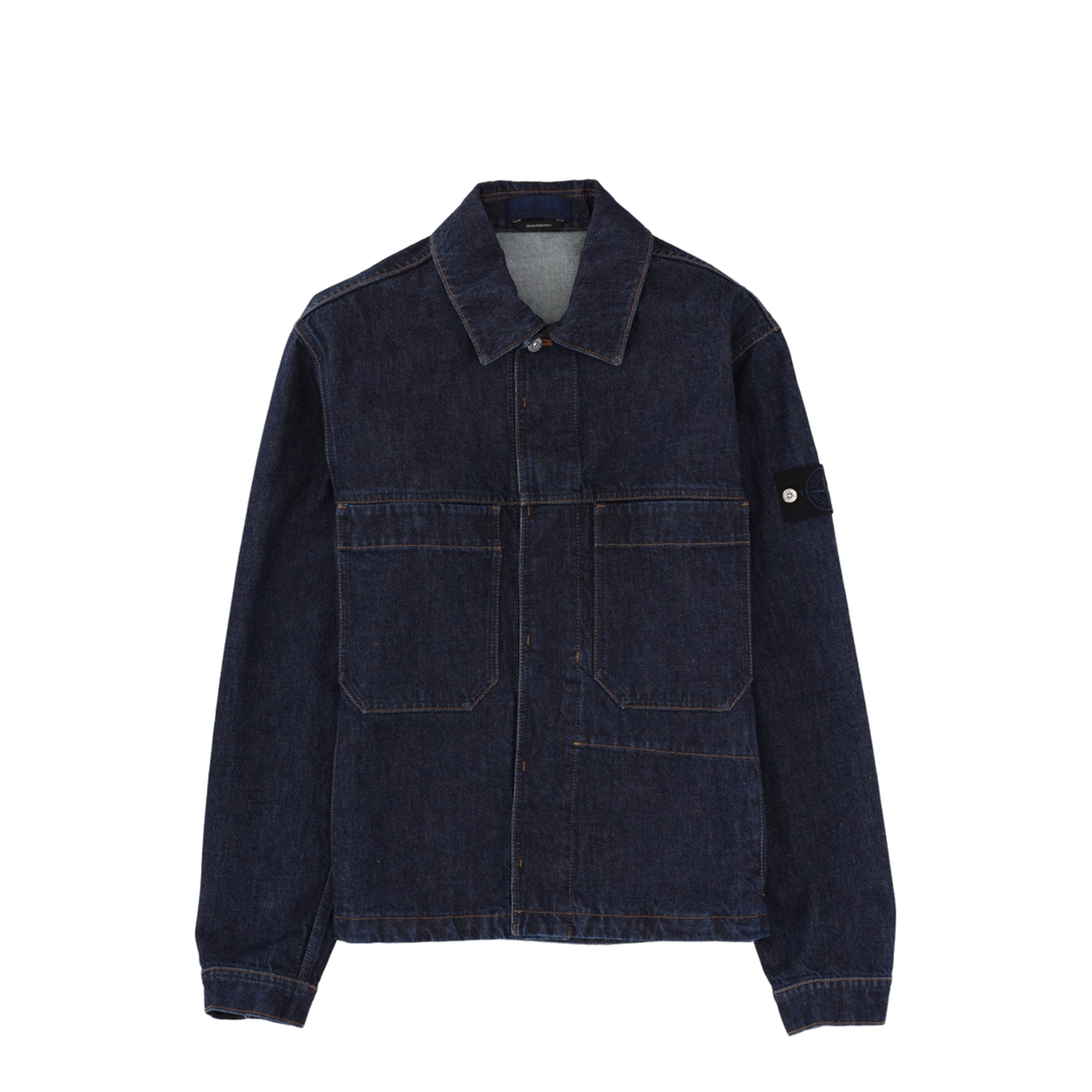 Denim Jacket with Logo Patch