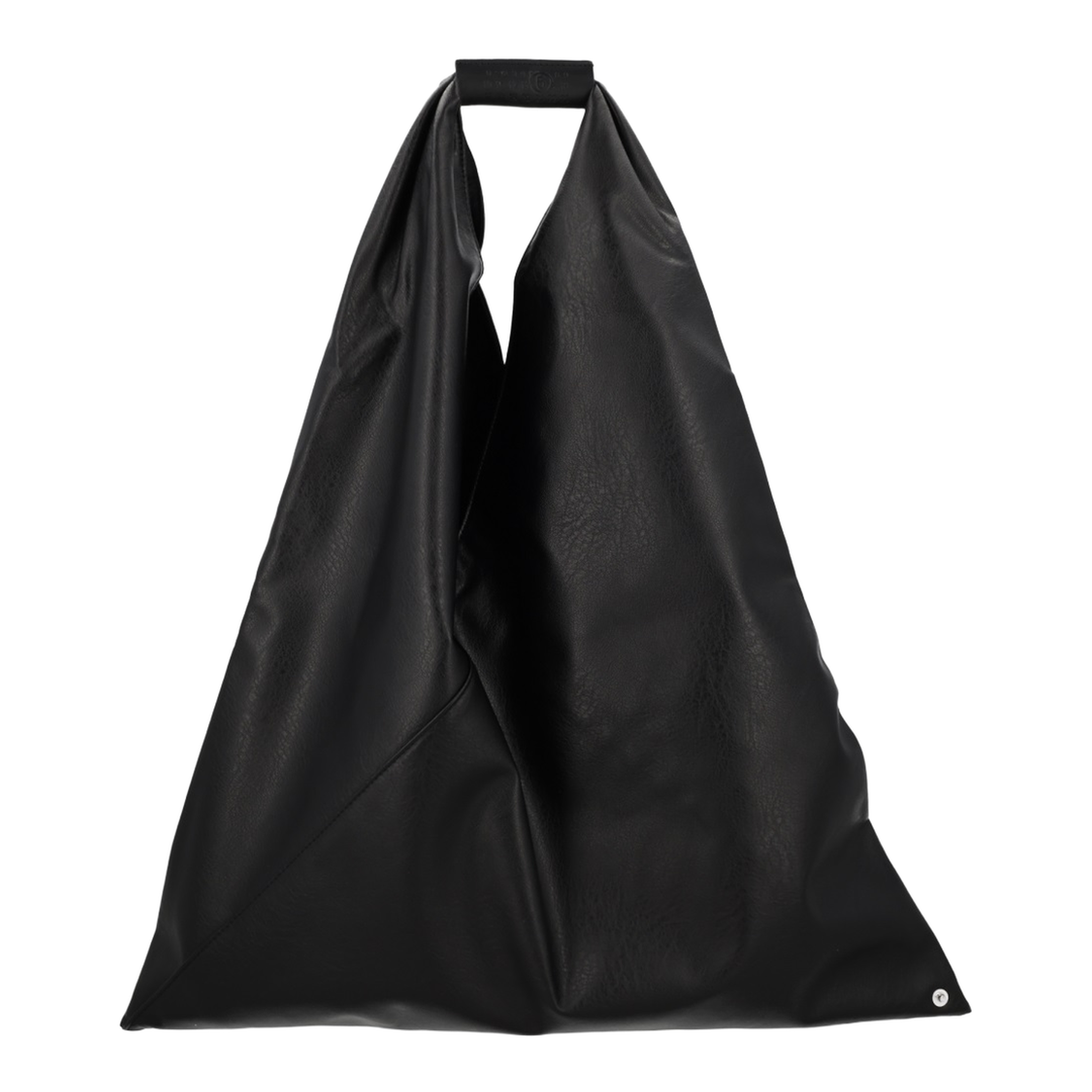 Japanese Bag Classic Large Faux Leather Tote - Black