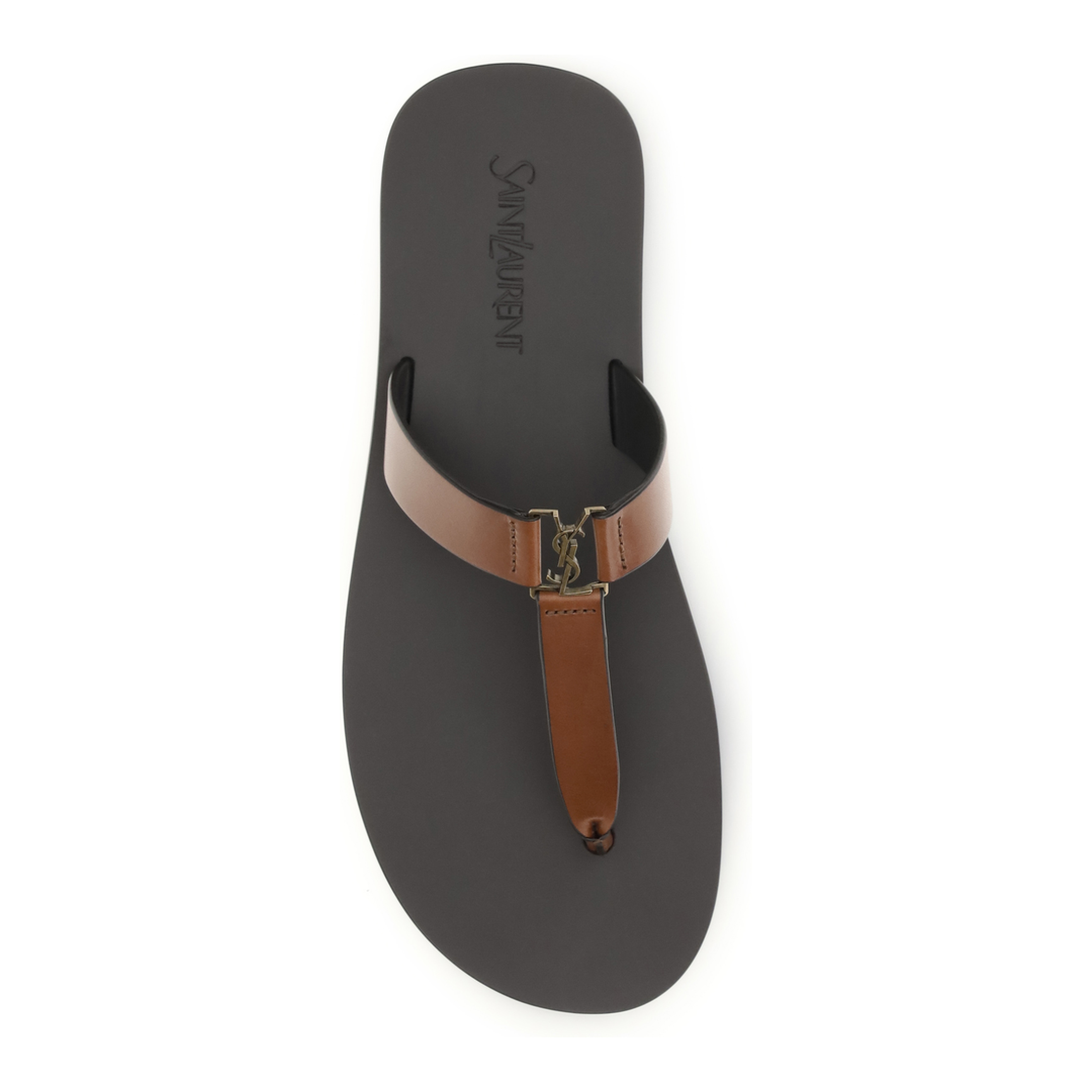 MAYFEYR - Saint Laurent - Leather Thong Sandals - 825294DWETT