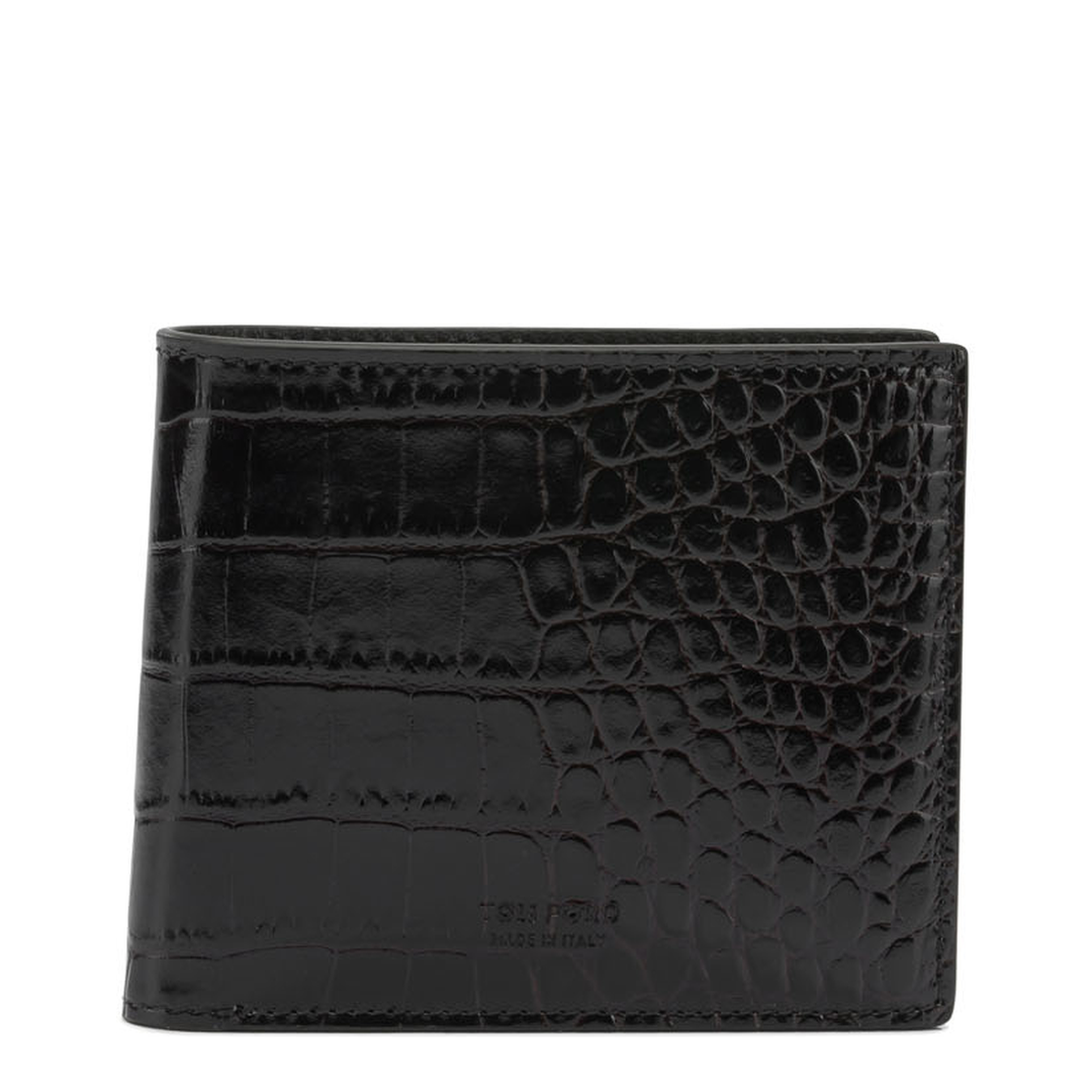 Crocodile-Effect Bi-Fold Wallet