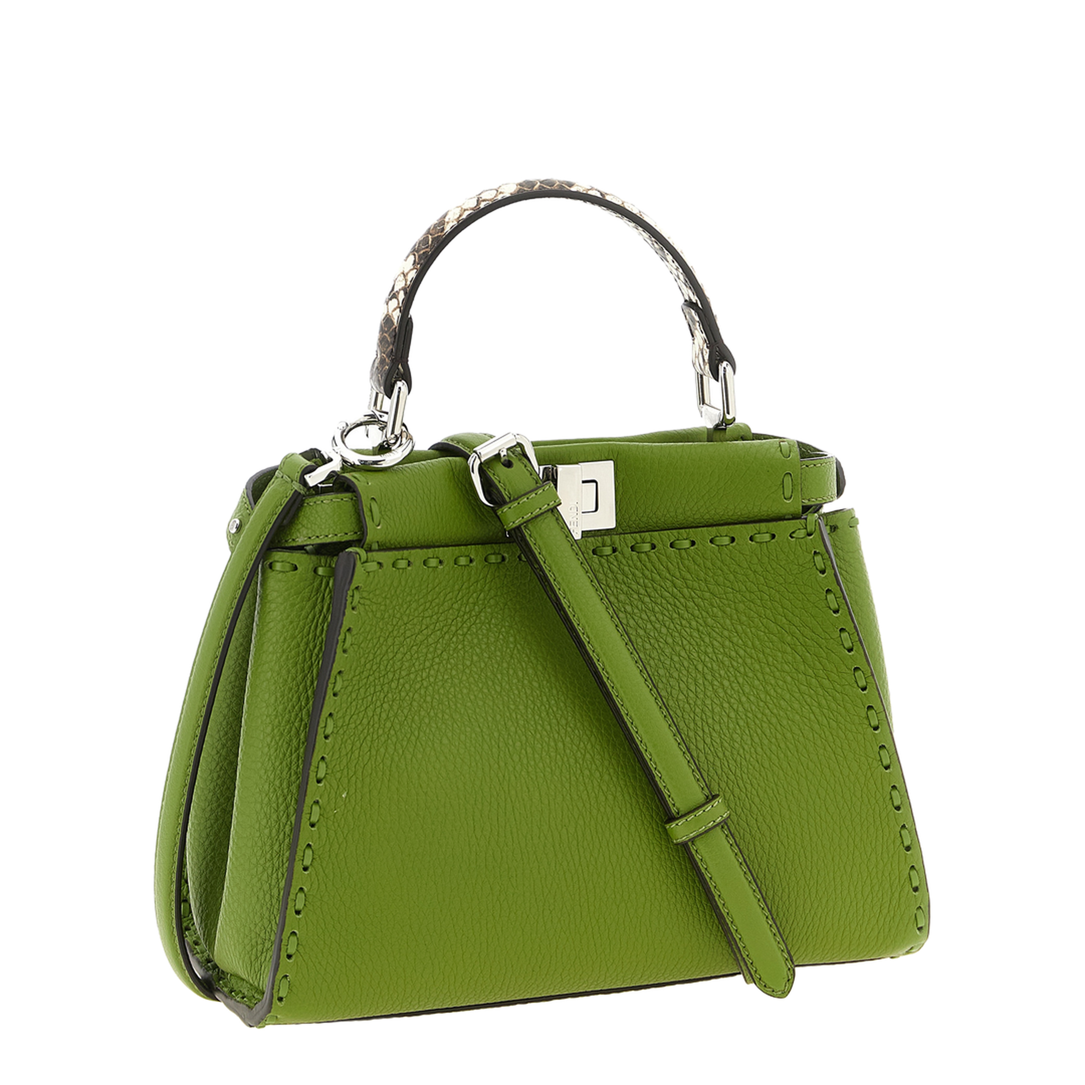 MAYFEYR - Fendi - Peekaboo Mini Cuoio Romano Leather Green - 8BN244AYB3F1WMT