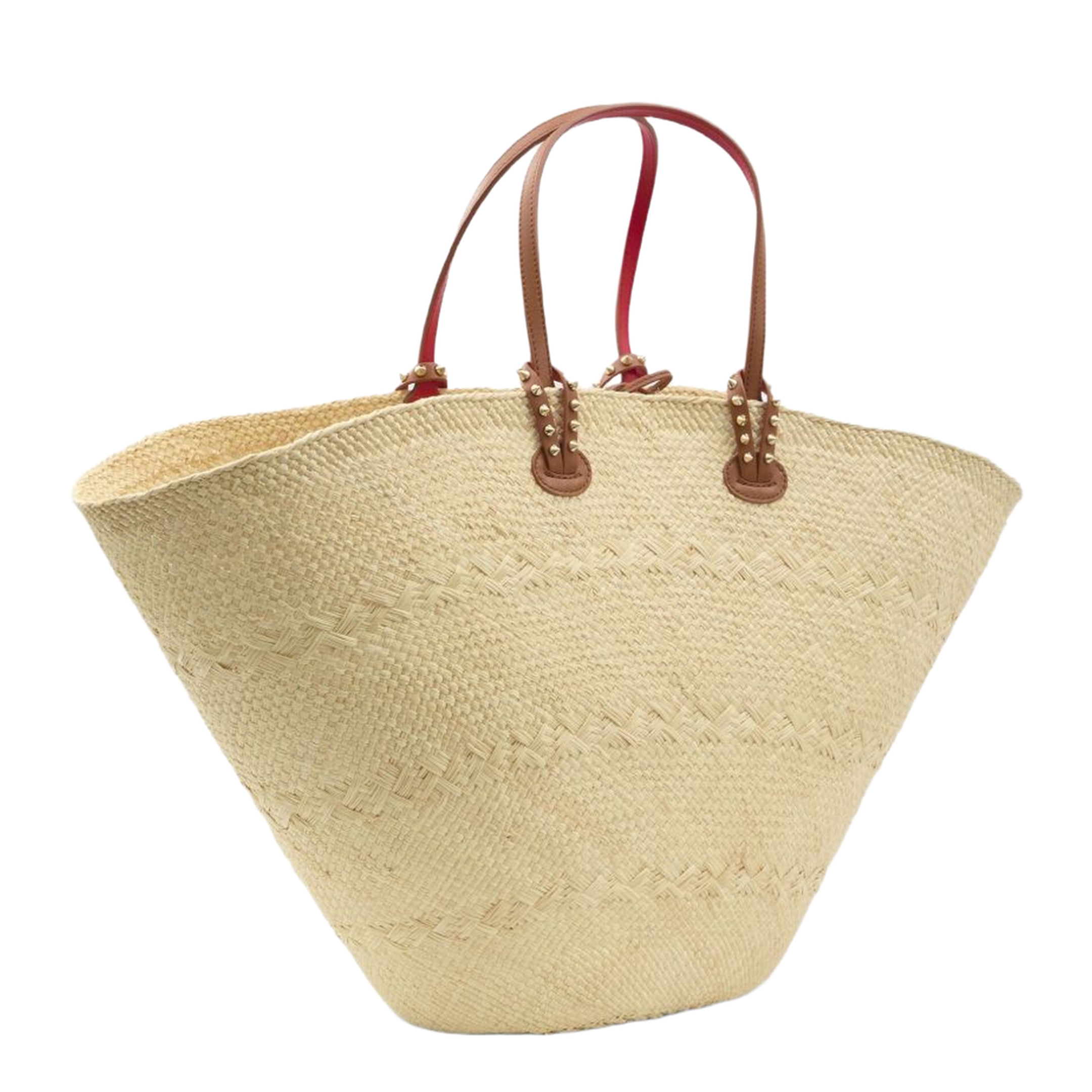Cabata Large Tote Bag Raffia and Calf Leather Natural