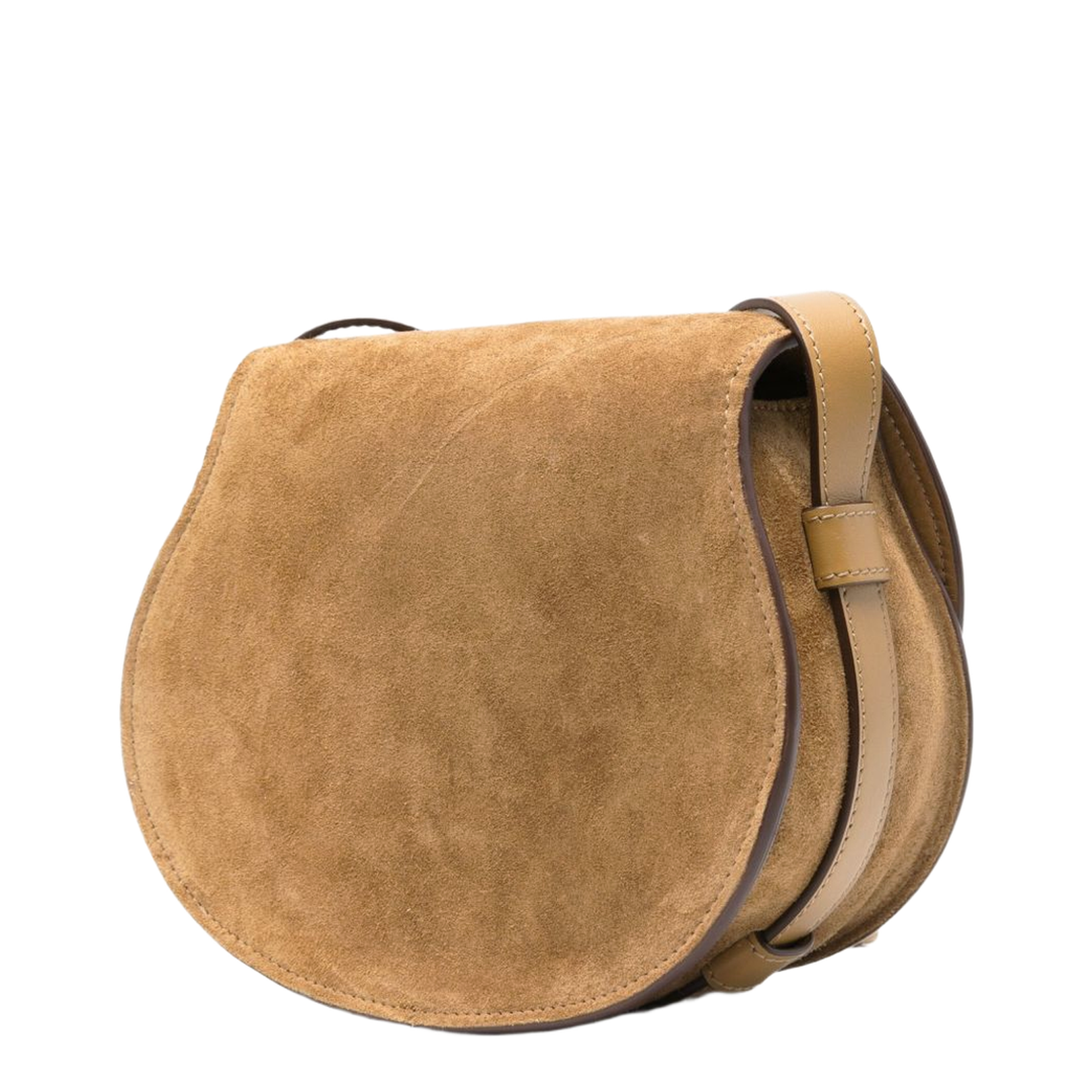 Small Marcie Saddle Bag in Suede Leather