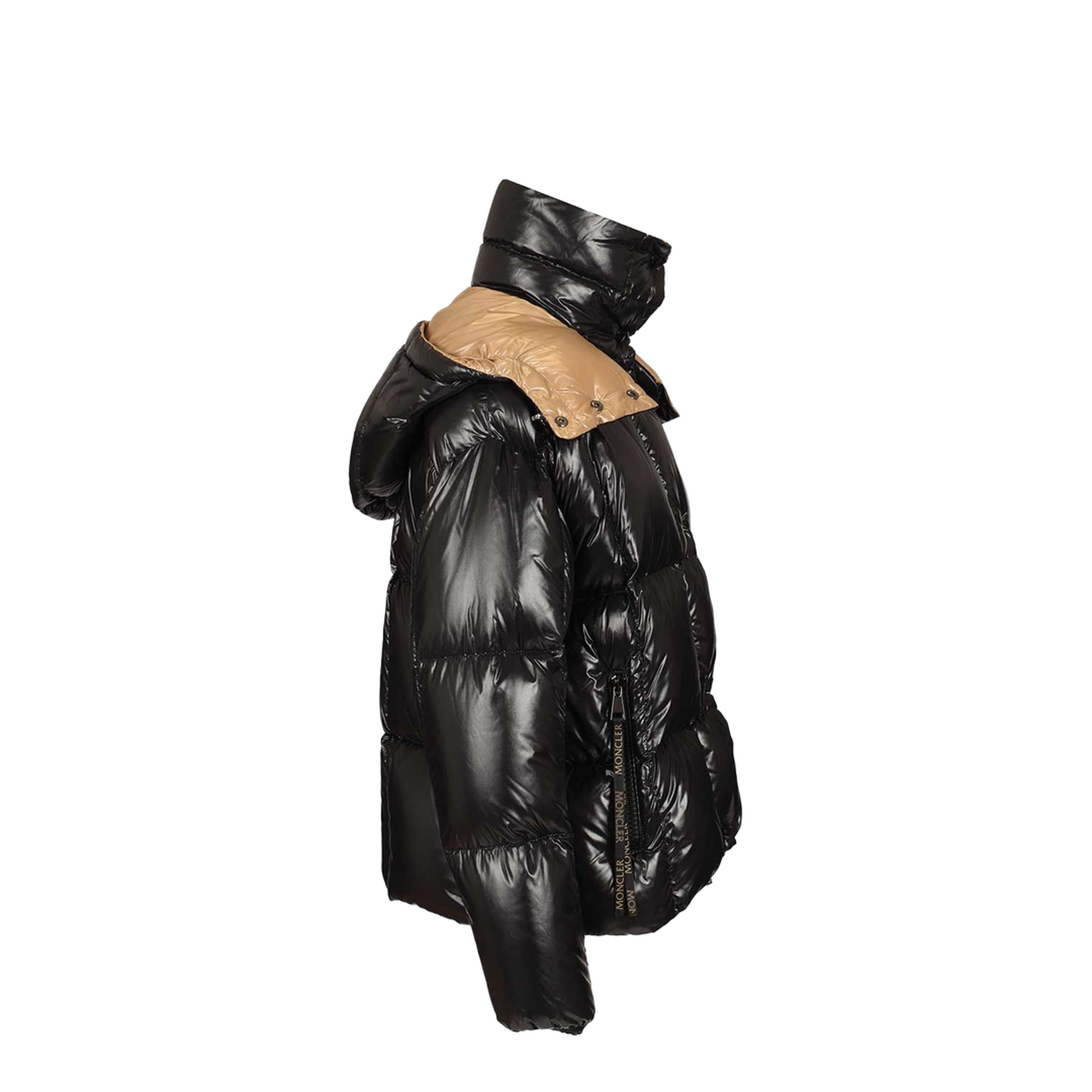 Black Parana Hooded Short Down Jacket
