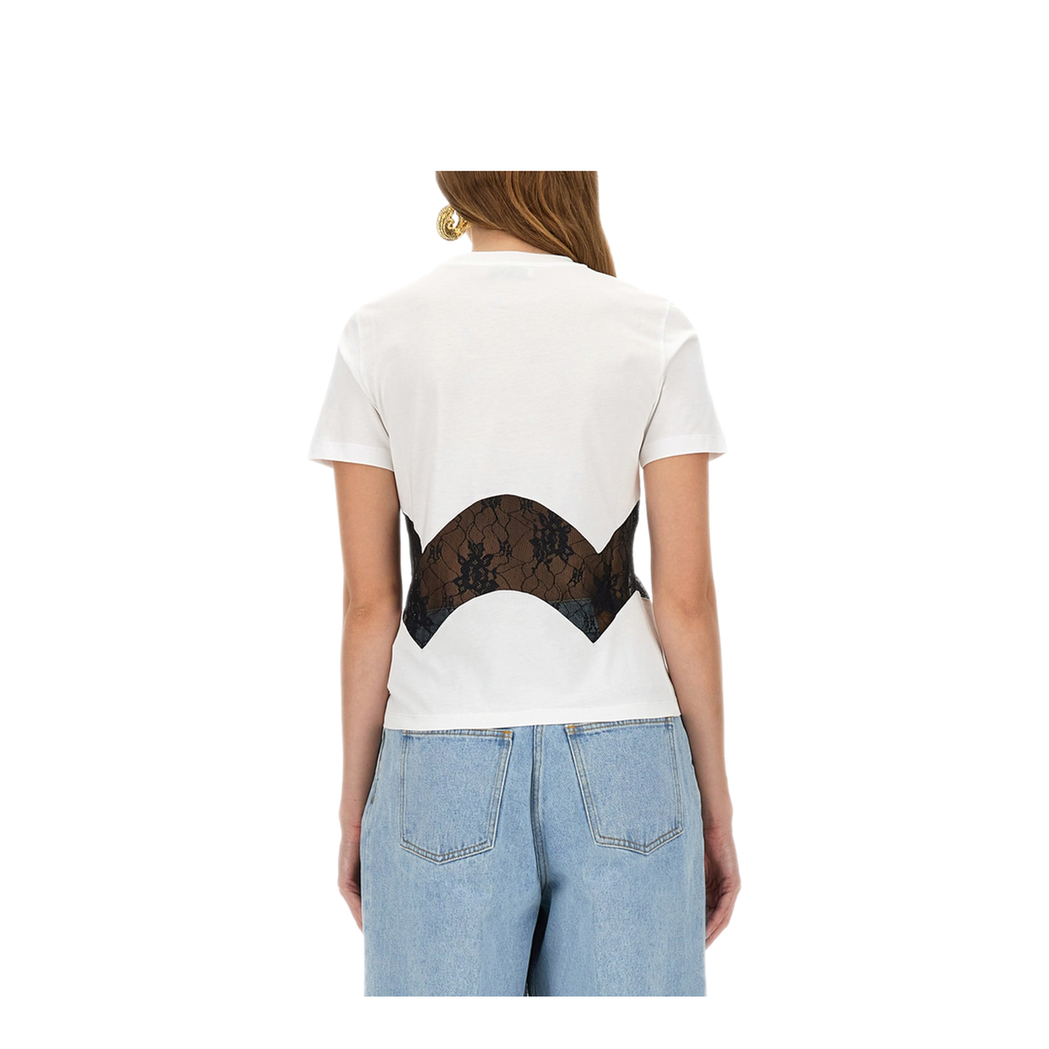 MAYFEYR - NINA RICCI - Jersey T Shirt With Lace Insert - 25AJTO014CO1104U1000